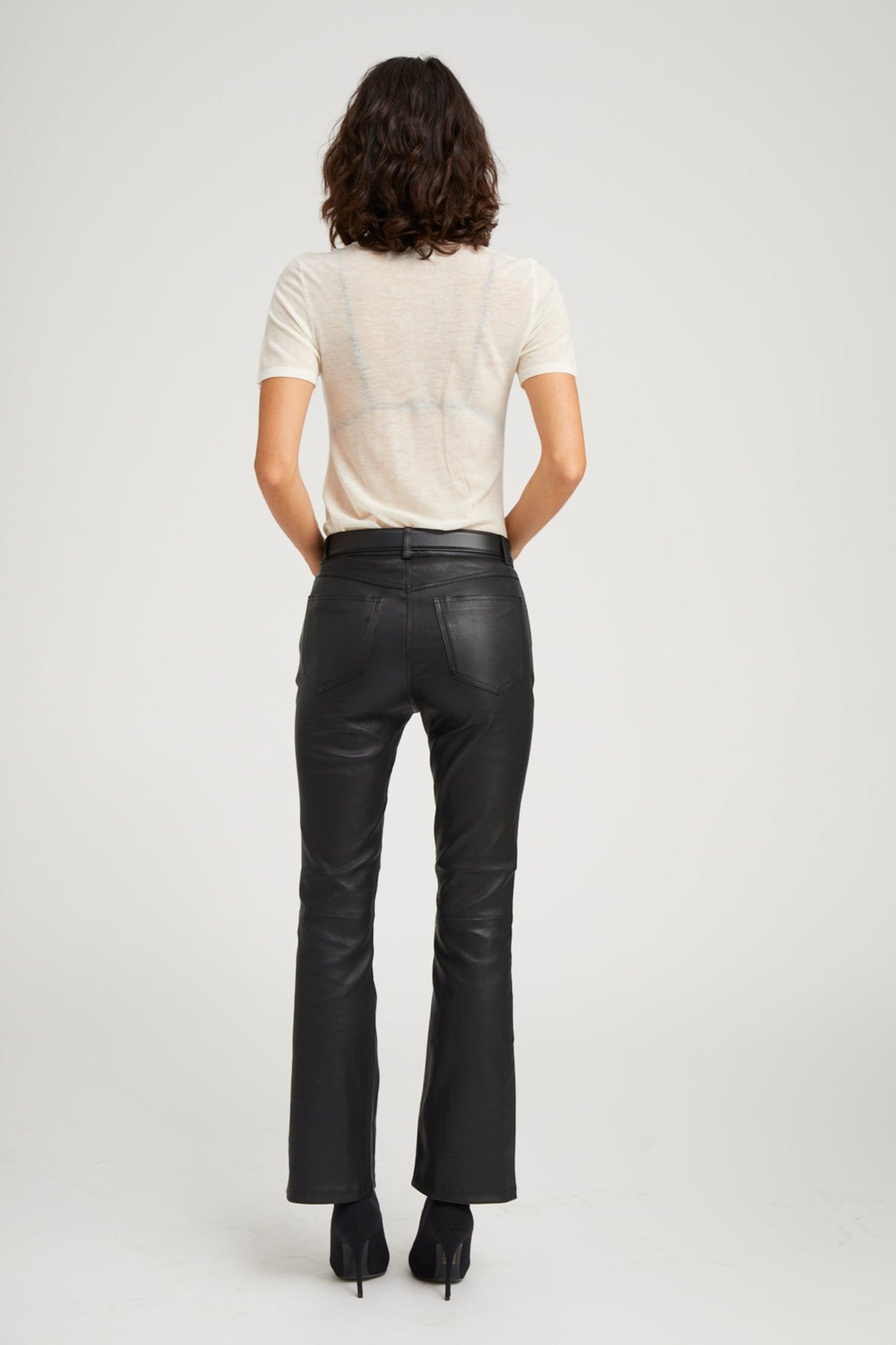 PANTS/SHORTS 5 Pocket Ankle Flare in Black SPRWMN
