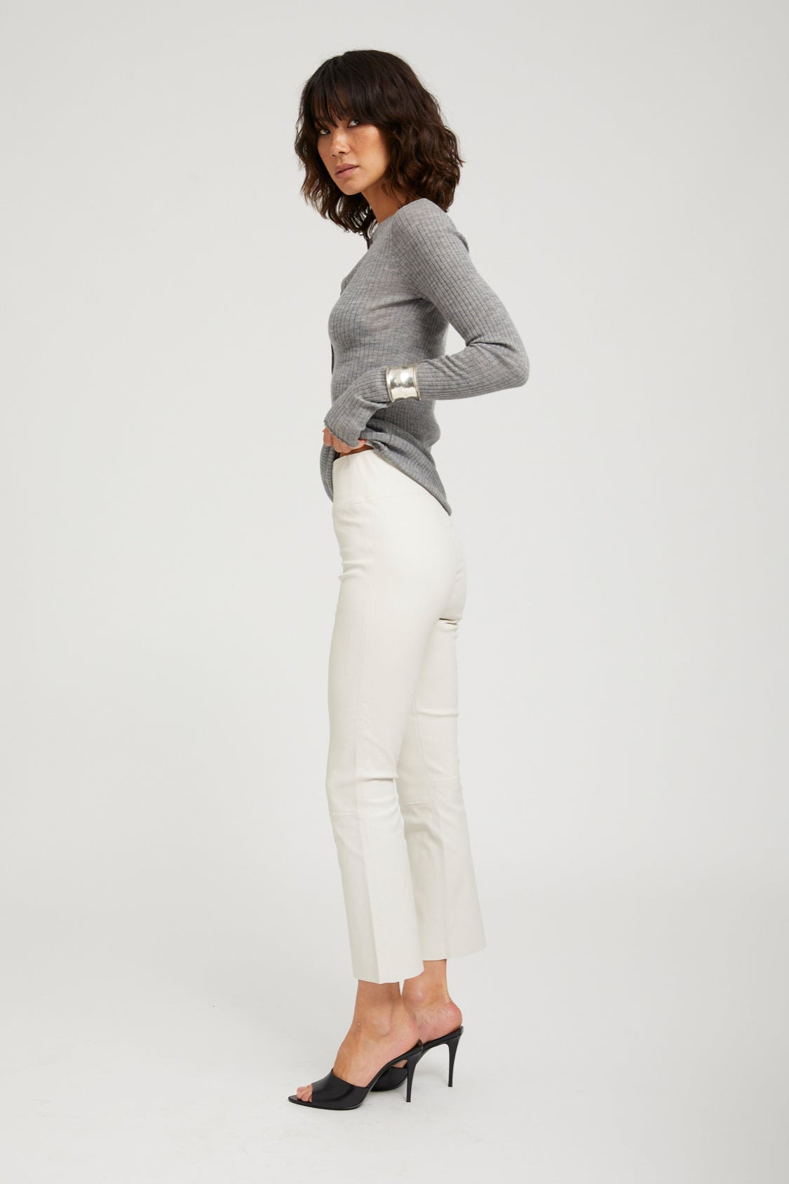 BLOUSES/SHIRTS/TOPS Long Sleeve Cashmere Henley in Grey SPRWMN