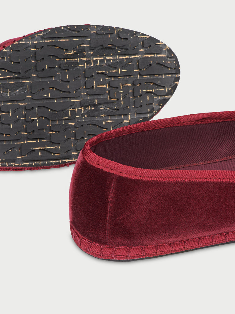 SHOES Meg Flat in Wine Red Flabelus