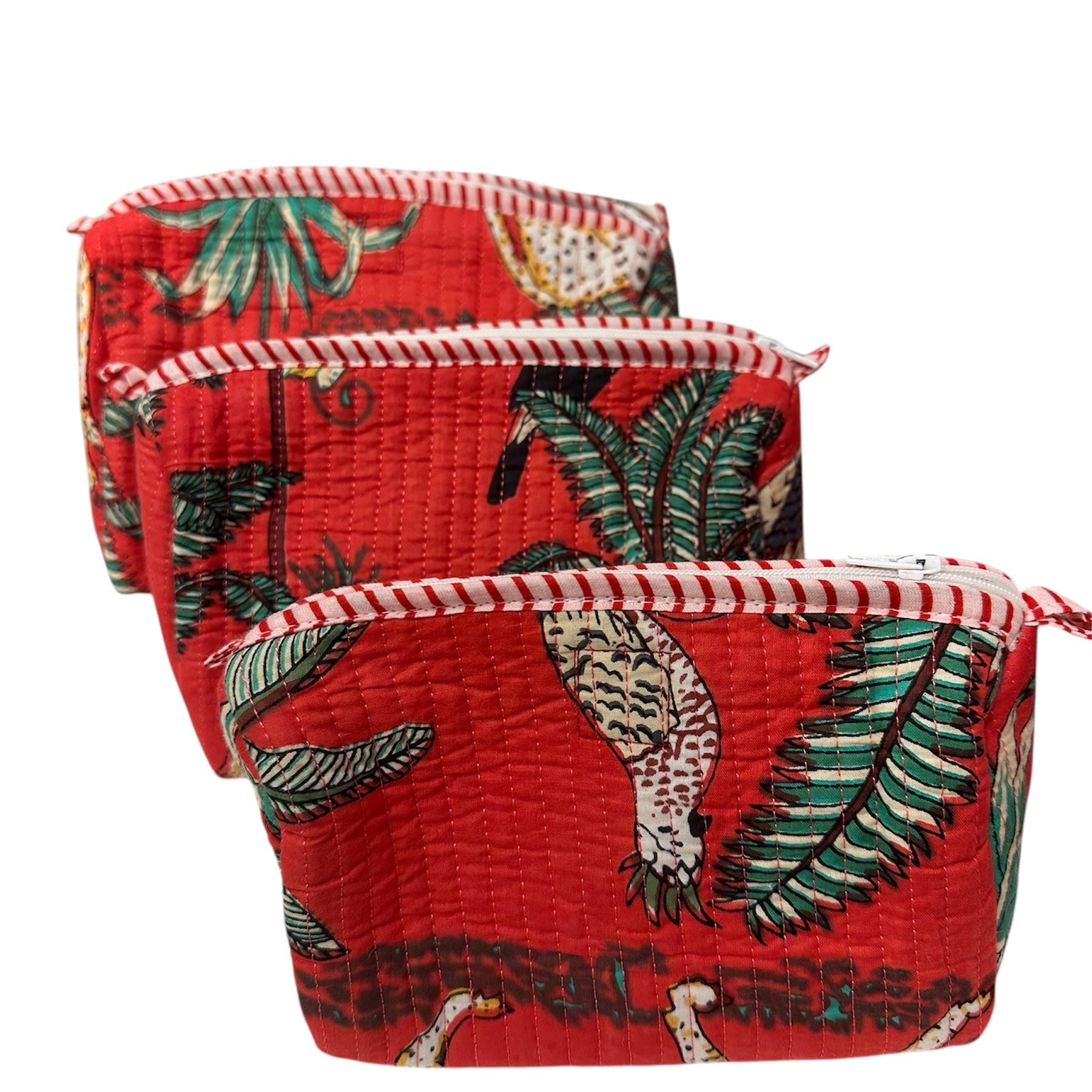 ACCESSORIES Jungle Pouch Set in Red Mer St Barth
