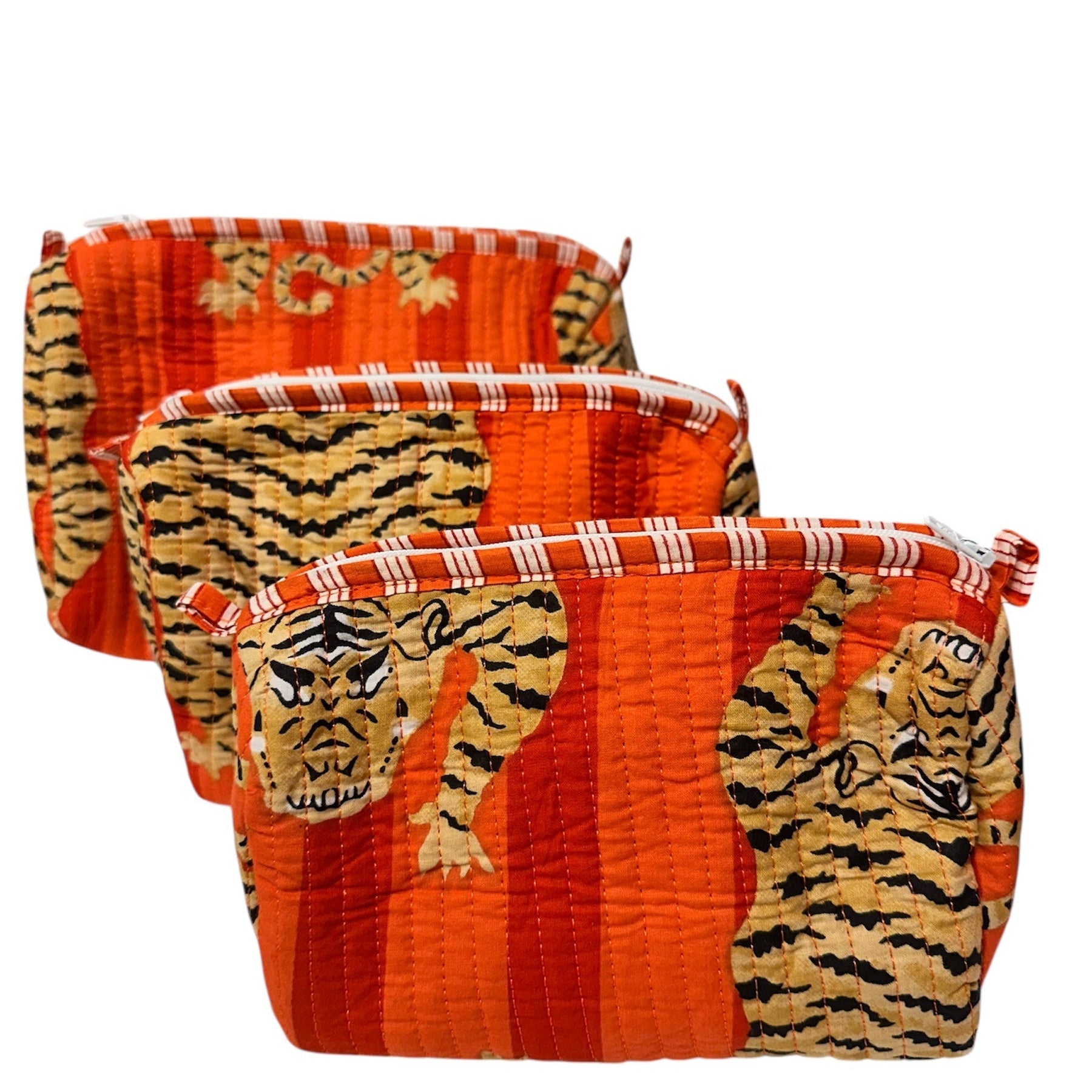 ACCESSORIES Jungle Pouch Set in Orange Mer St Barth
