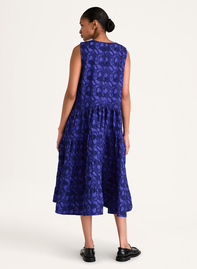 DRESSES/JUMPSUITS Wallis Embroidered Dress in Lapis Merlette