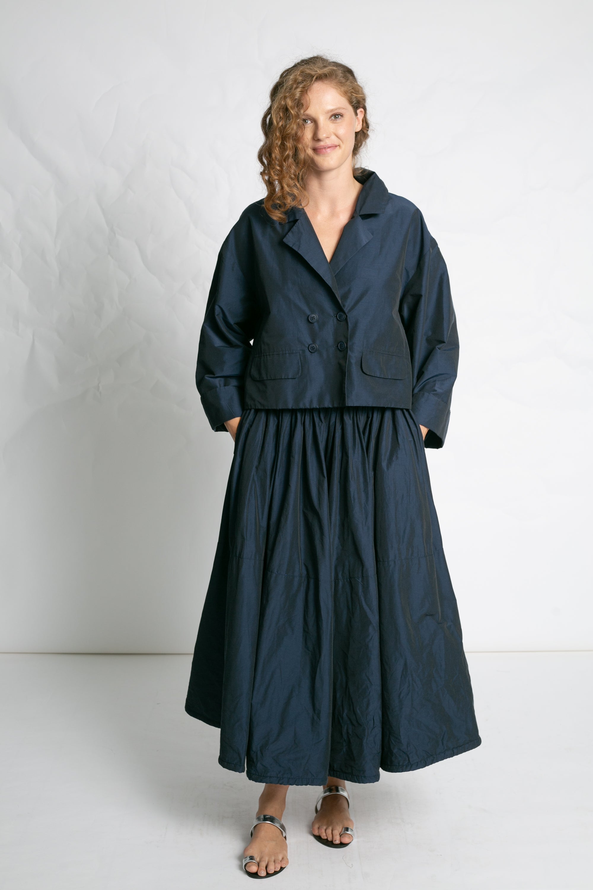 SKIRTS Balloon Skirt in Navy Les Filles d'Ailleurs