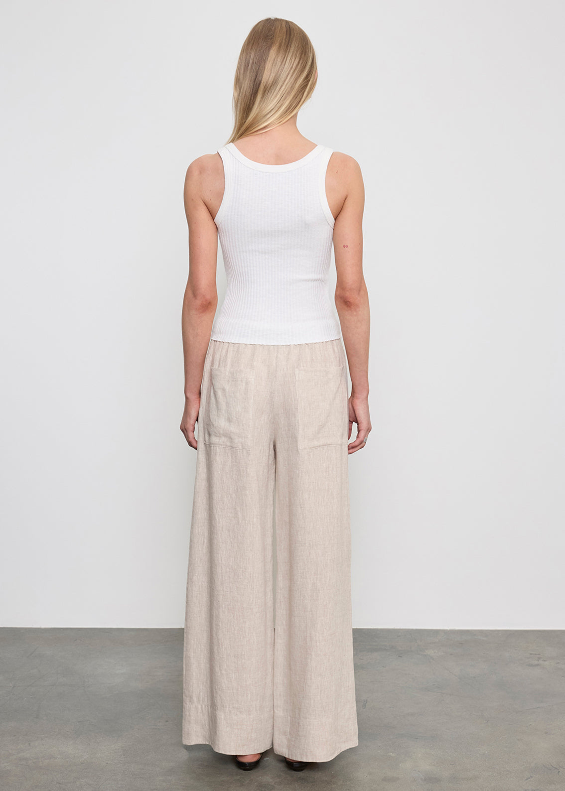PANTS/SHORTS Linen Cropped Summer Pant in Jute Heather Enza Costa