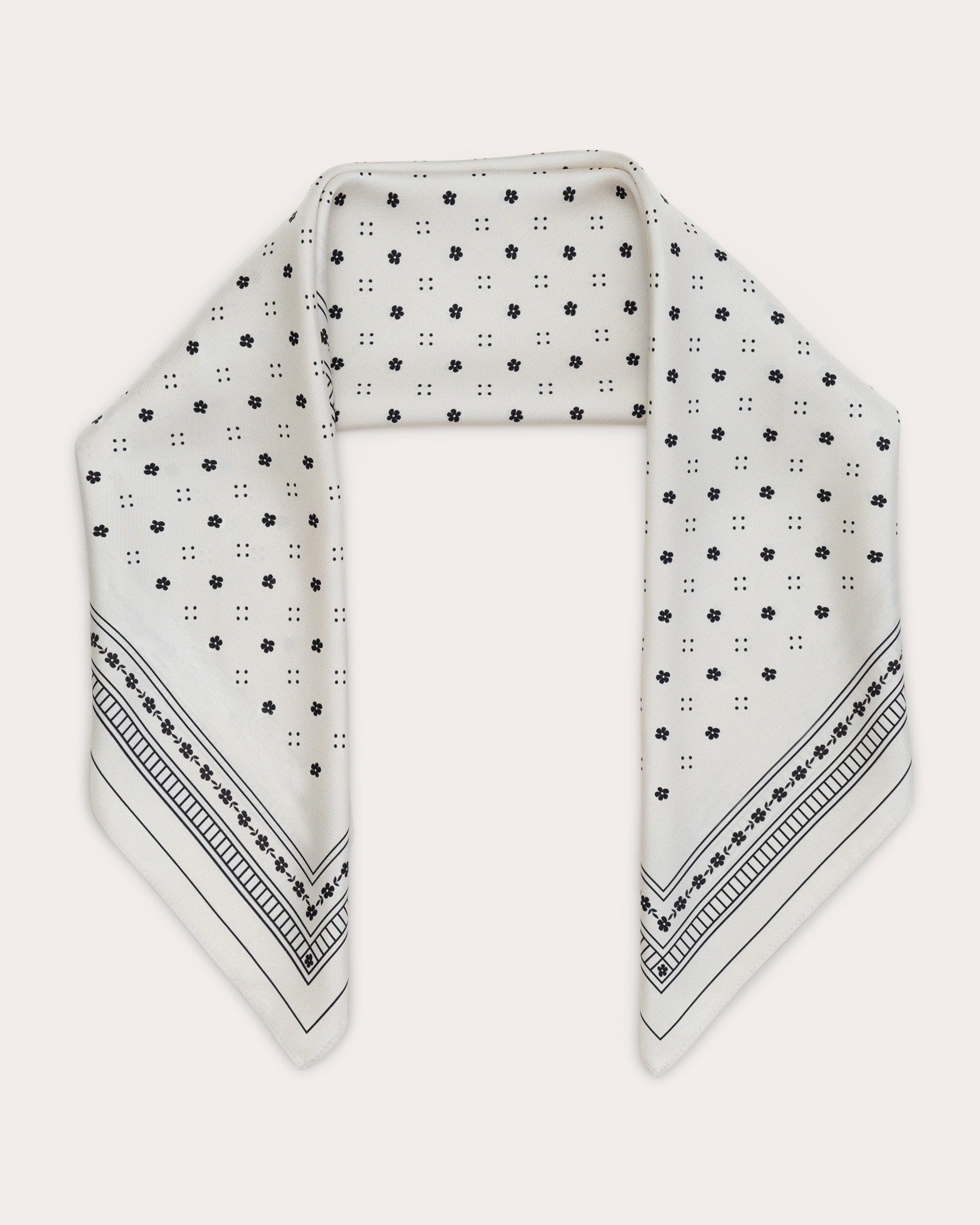 Scarves Manner Market Sophia Scarf in Black and Ivory Manner Market