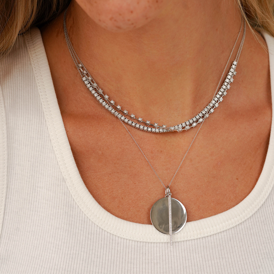 JEWELRY Ava Bea Diamond Tennis Necklace in White Gold Dana Rebecca