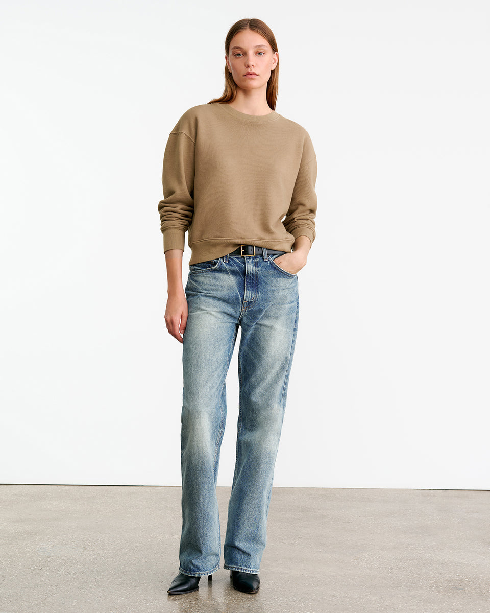 LOUNGE Gortana Sweatshirt in Desert Taupe Nili Lotan