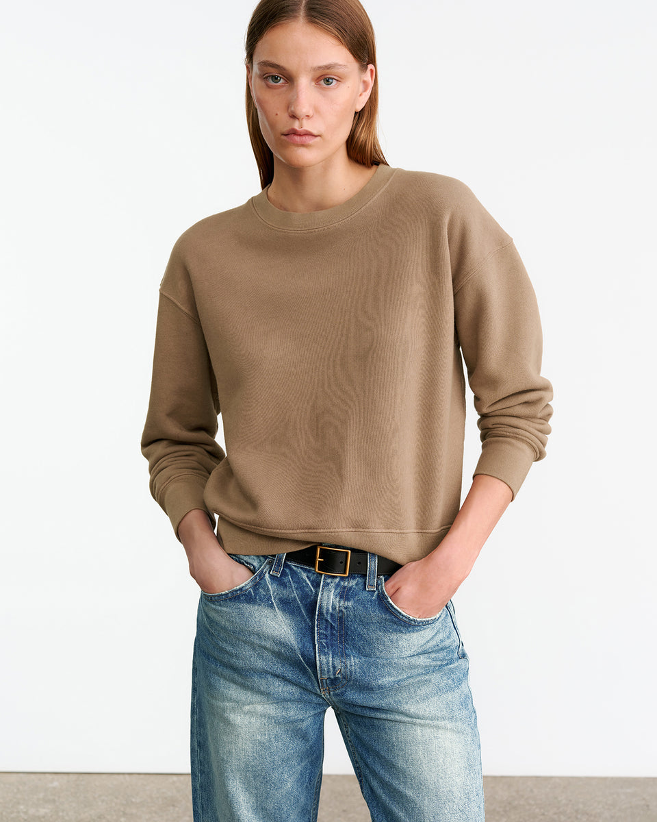 LOUNGE Gortana Sweatshirt in Desert Taupe Nili Lotan