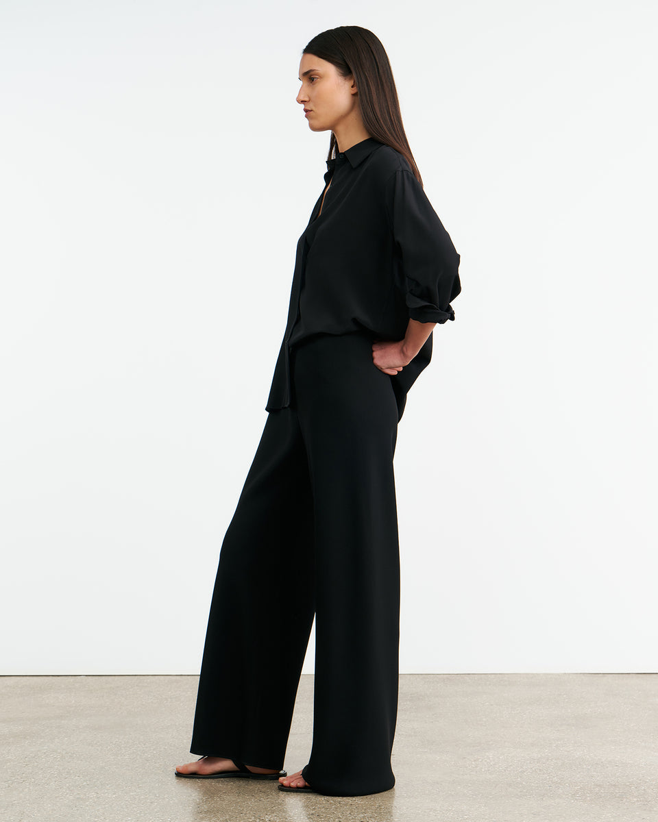 PANTS/SHORTS Marlow Wide Leg Pant in Black Nili Lotan