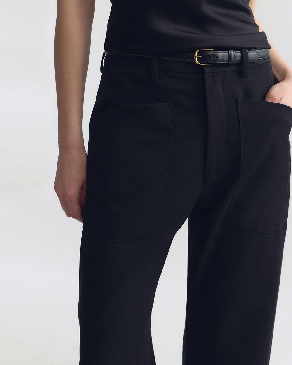 PANTS/SHORTS Shon Wool Pant in Black Nili Lotan