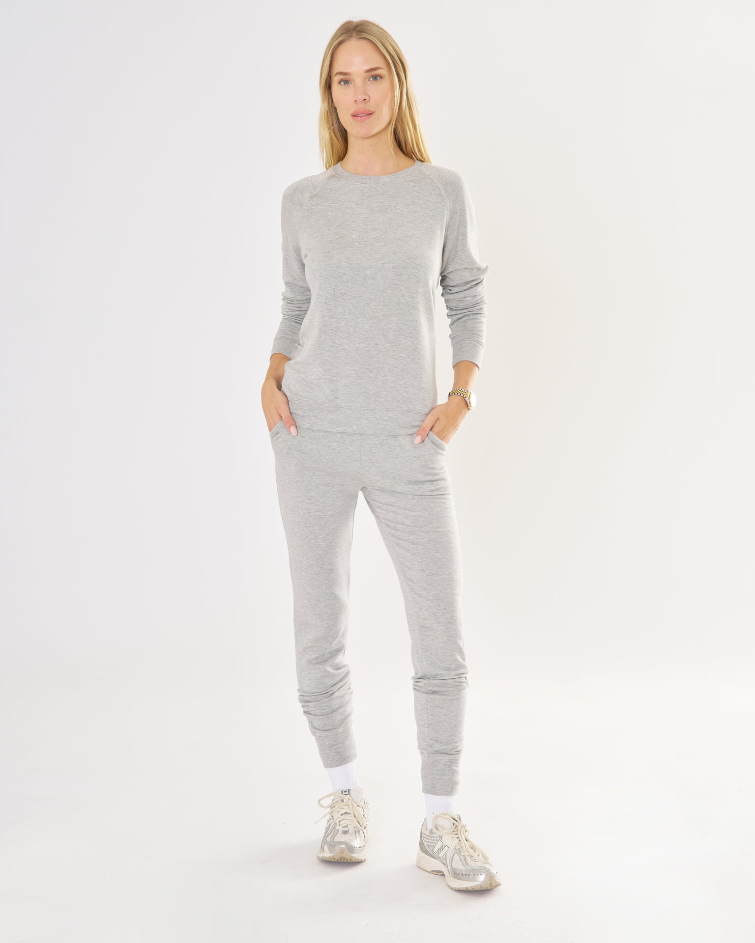 LOUNGE Nashville Sweatshirt in Heather Grey Wheat