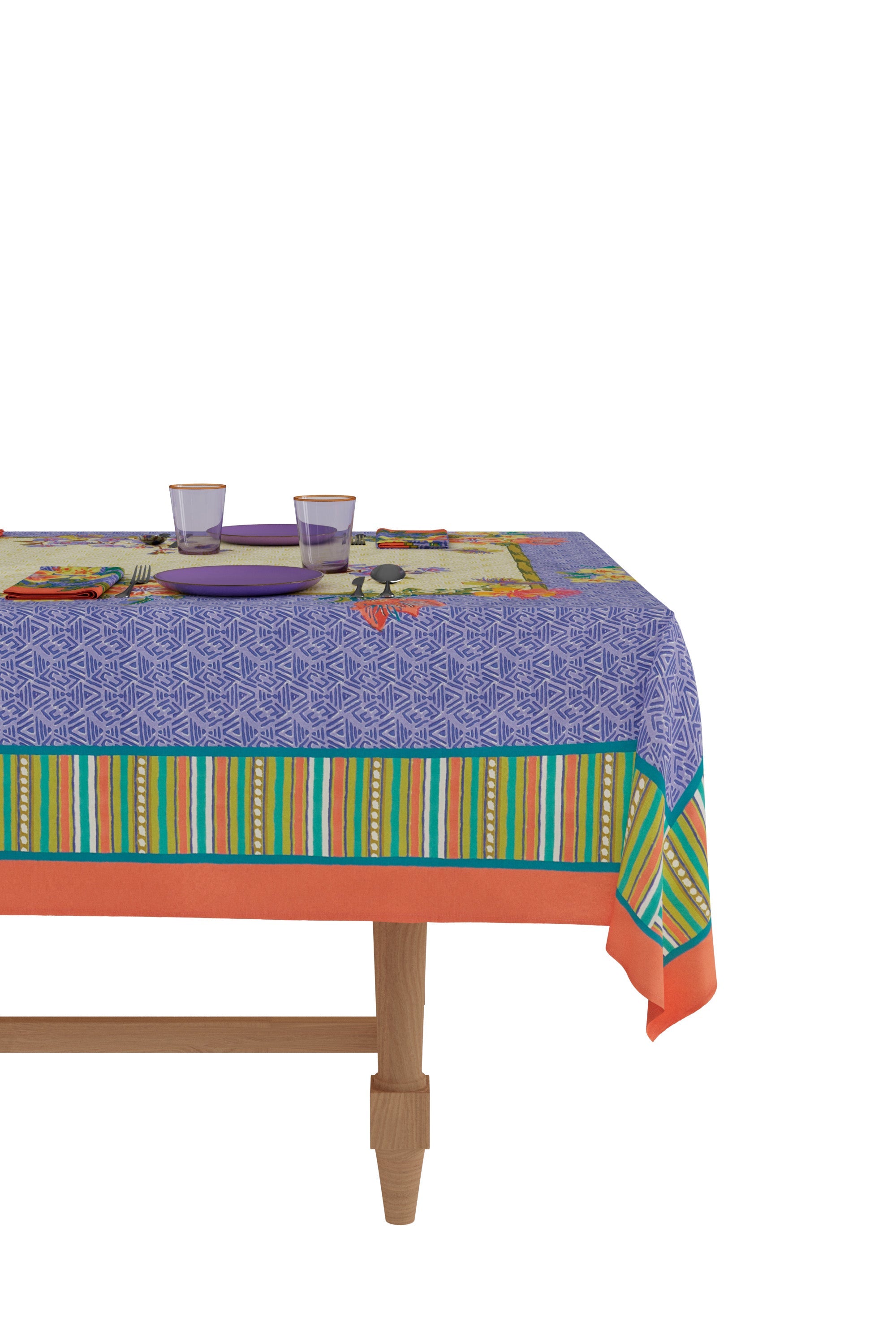 HOME DECOR ORIENTAL GARDEN TABLECLOTH LARGE RECTANGLE Lisa Corti