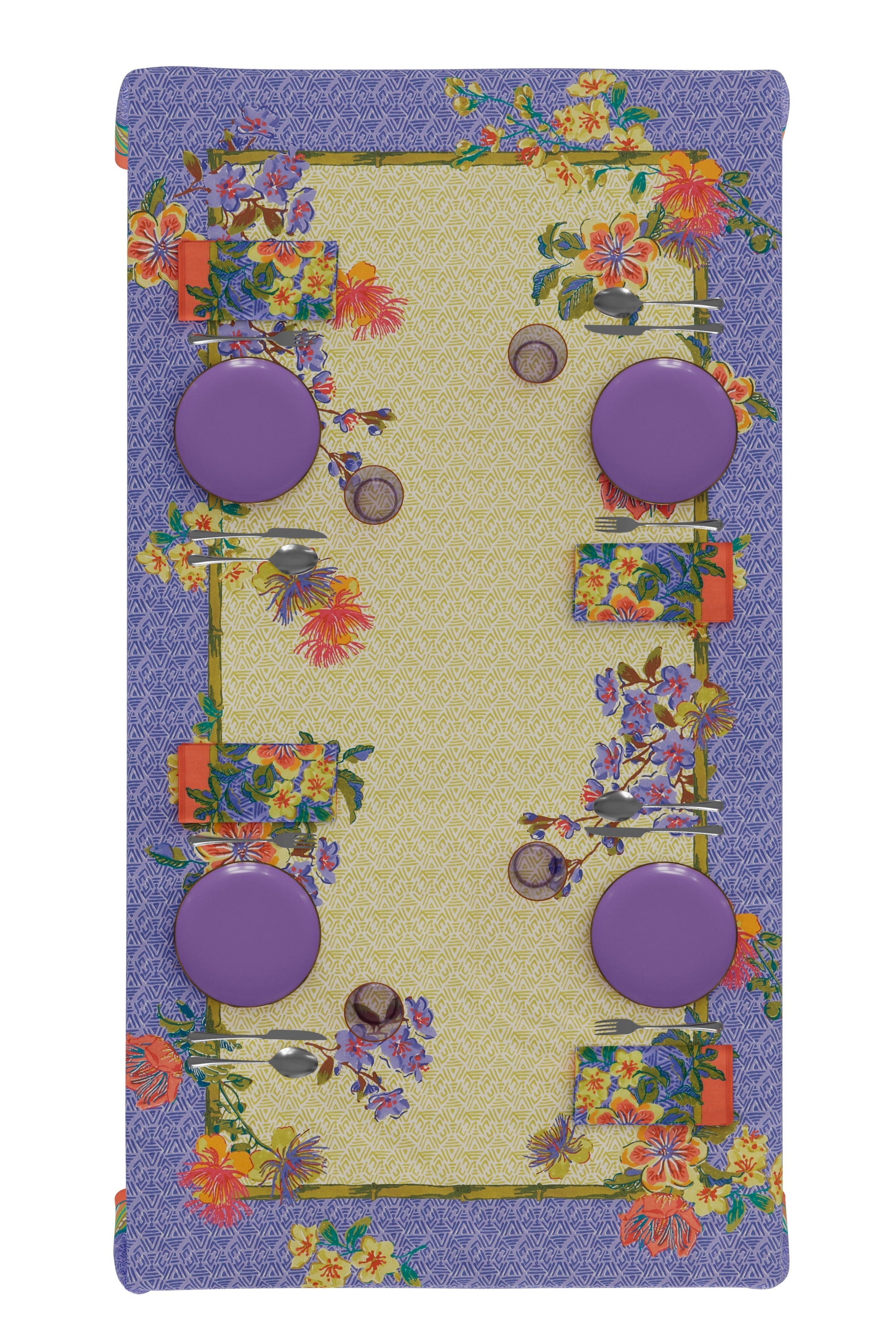 HOME DECOR ORIENTAL GARDEN TABLECLOTH LARGE RECTANGLE Lisa Corti