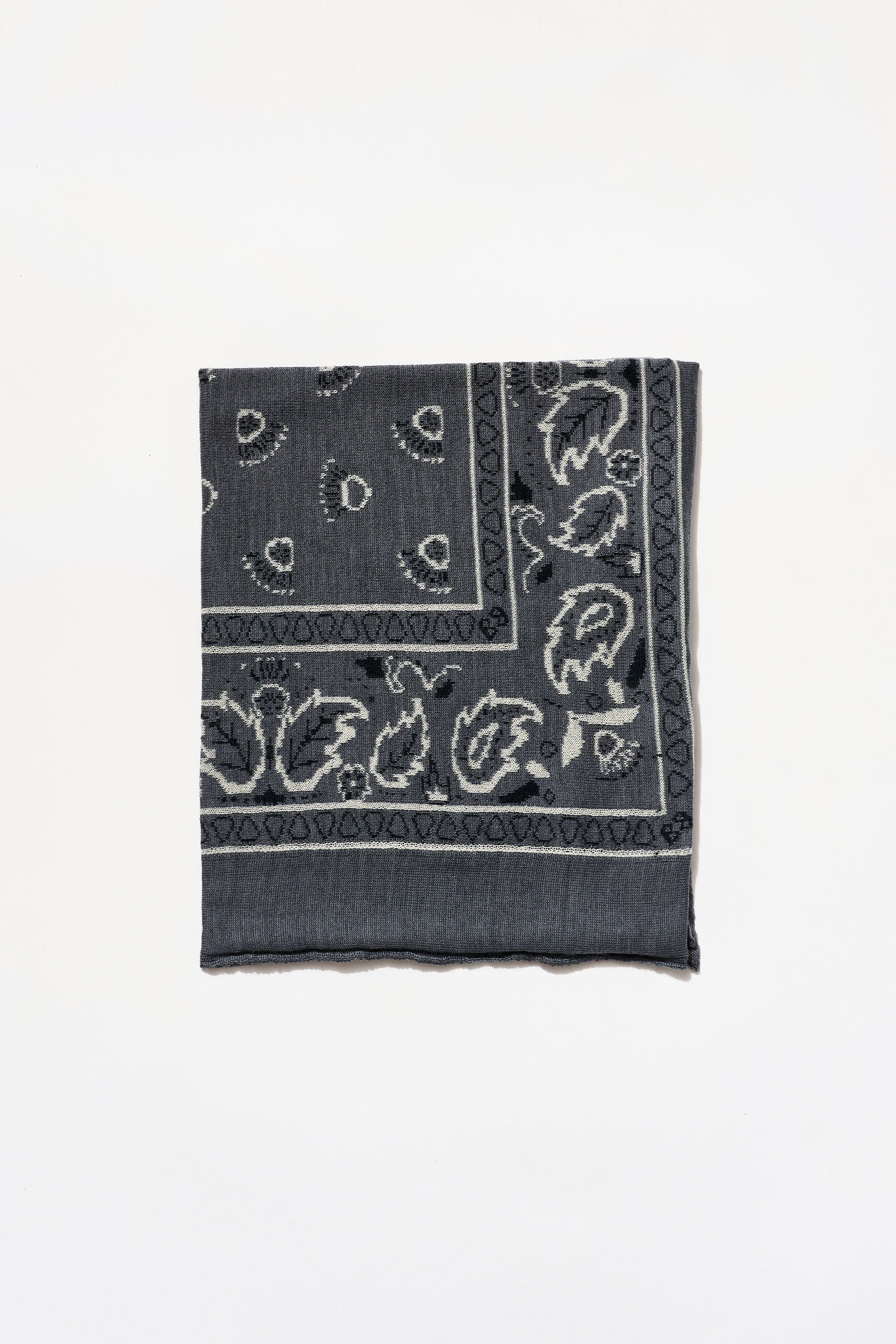 ACCESSORIES Cashmere Bandana in Charcoal Organic by John Patrick