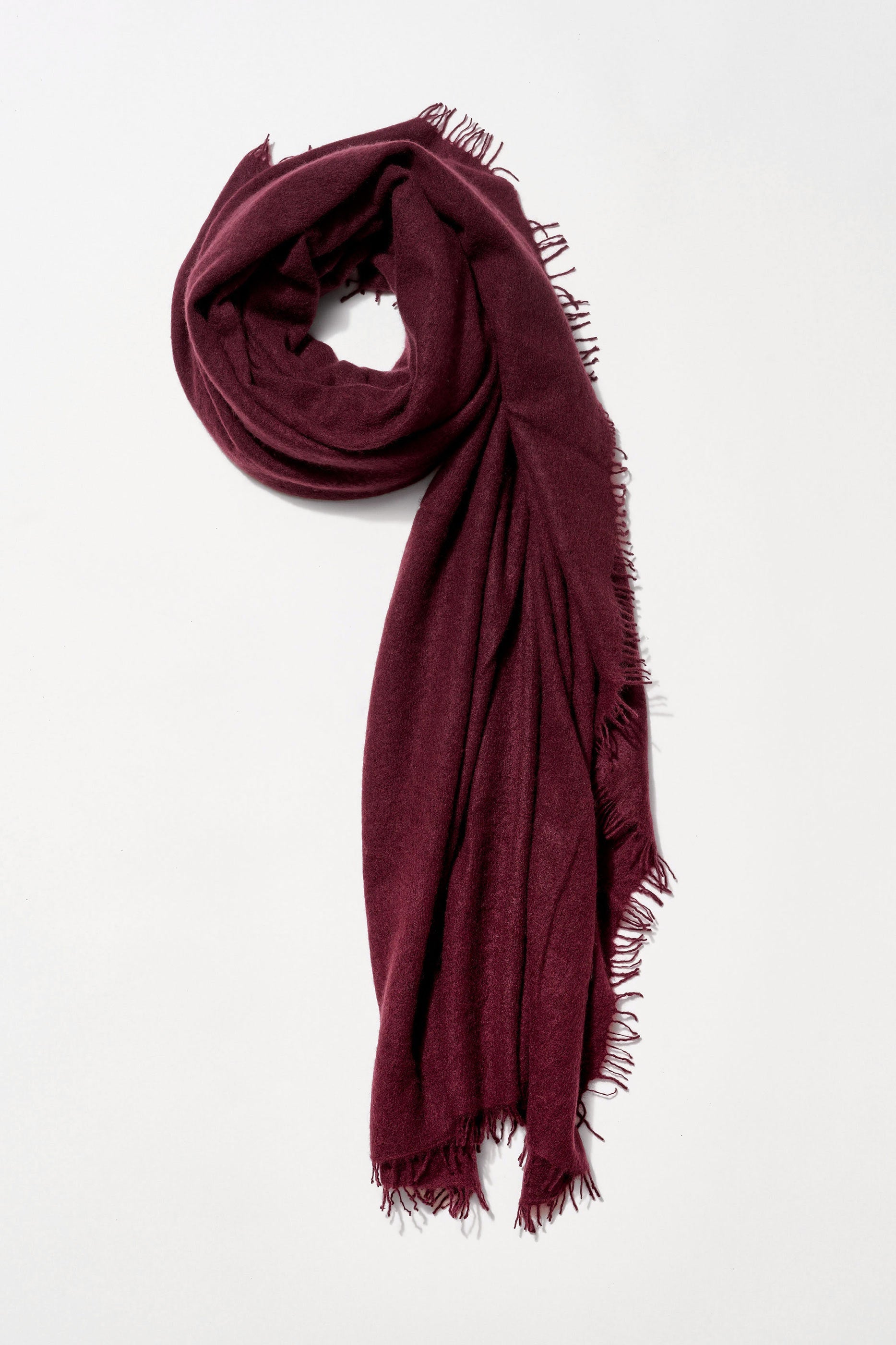 ACCESSORIES Felted Cashmere Lux Stole in Fig Organic by John Patrick