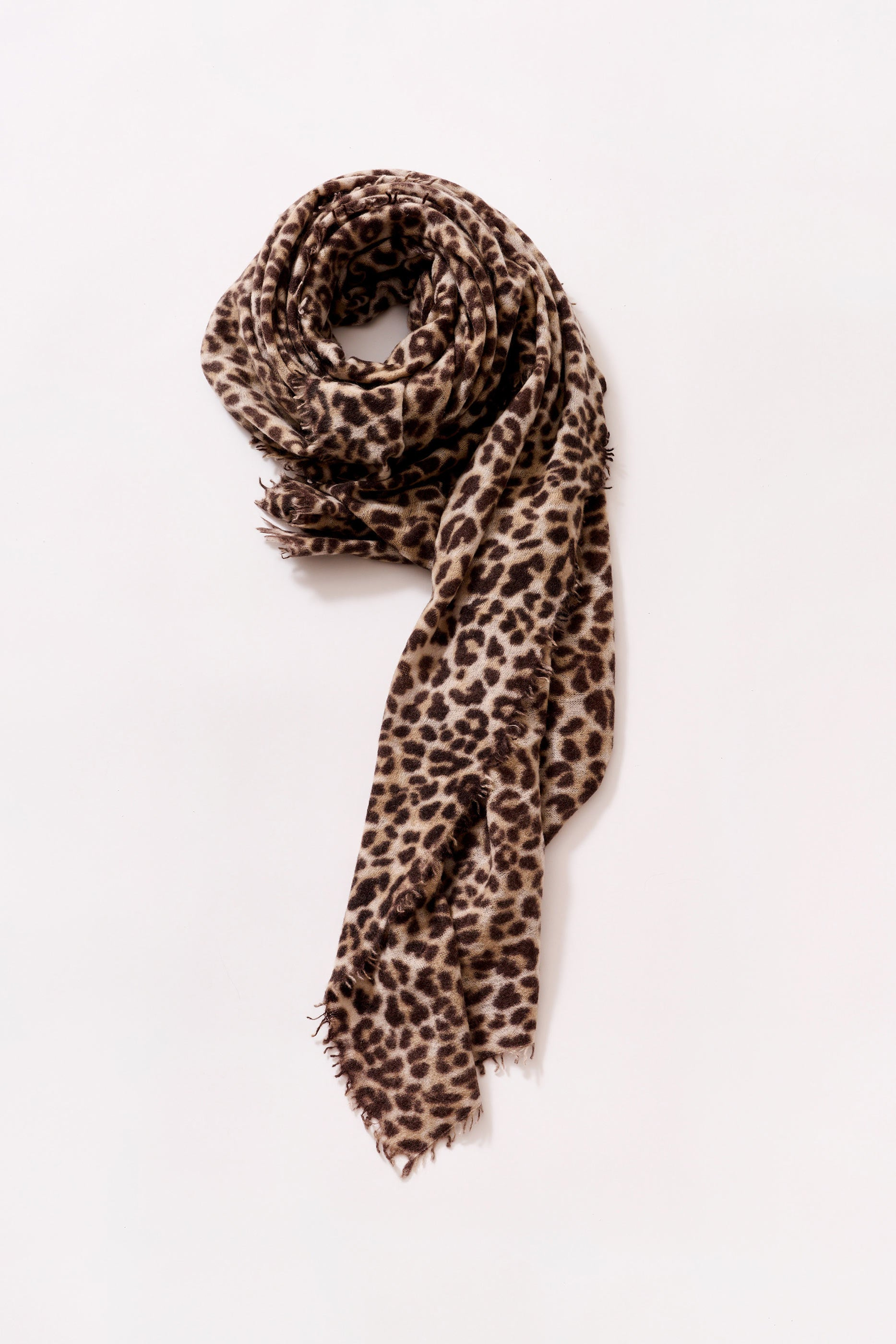 ACCESSORIES Felted Cashmere Lux Stole in Leopard Organic by John Patrick