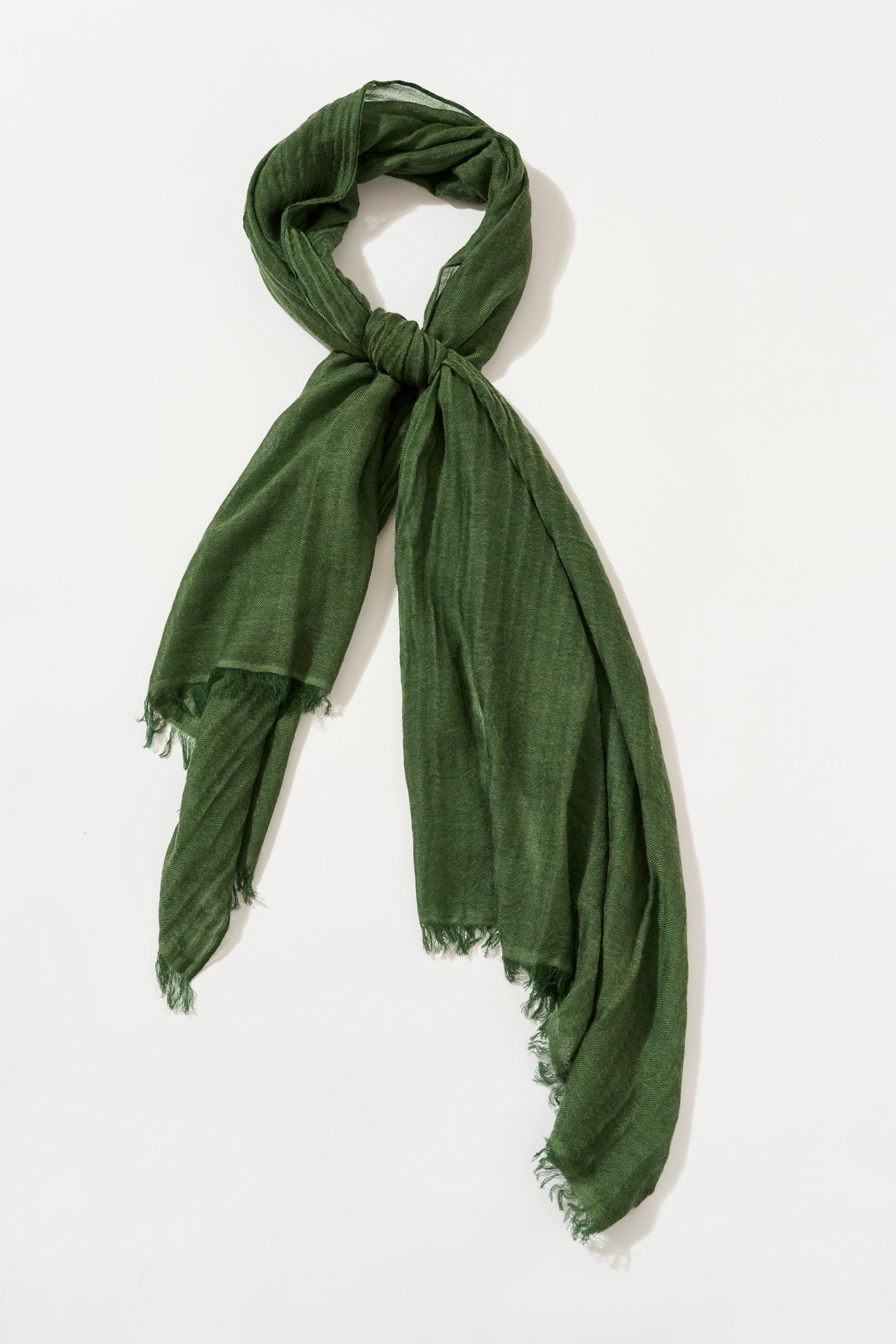 ACCESSORIES Cashmere Crinkle Scarf in Cedar Organic by John Patrick
