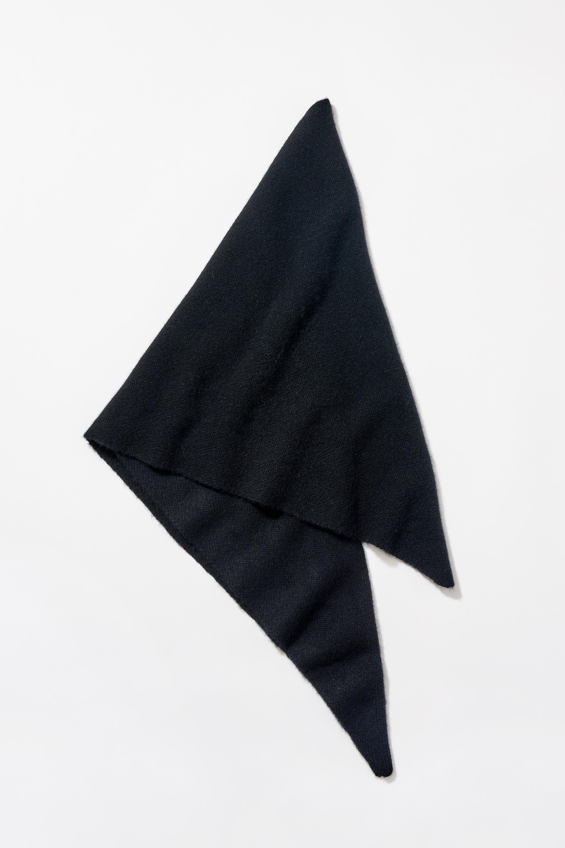ACCESSORIES Triangle Cashmere Scarf in Black Organic by John Patrick