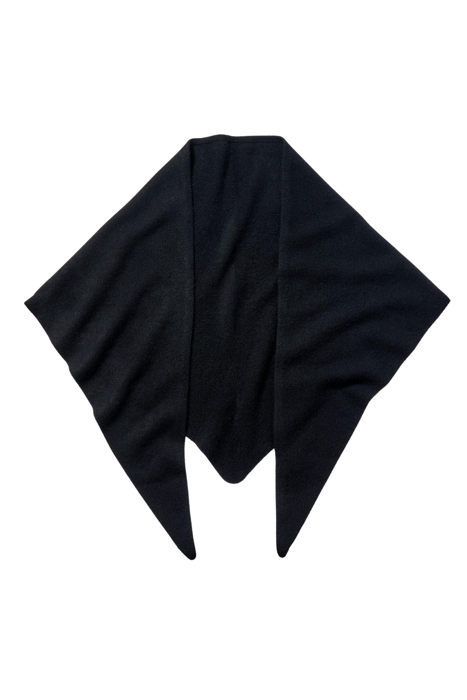 ACCESSORIES Triangle Cashmere Scarf in Black Organic by John Patrick