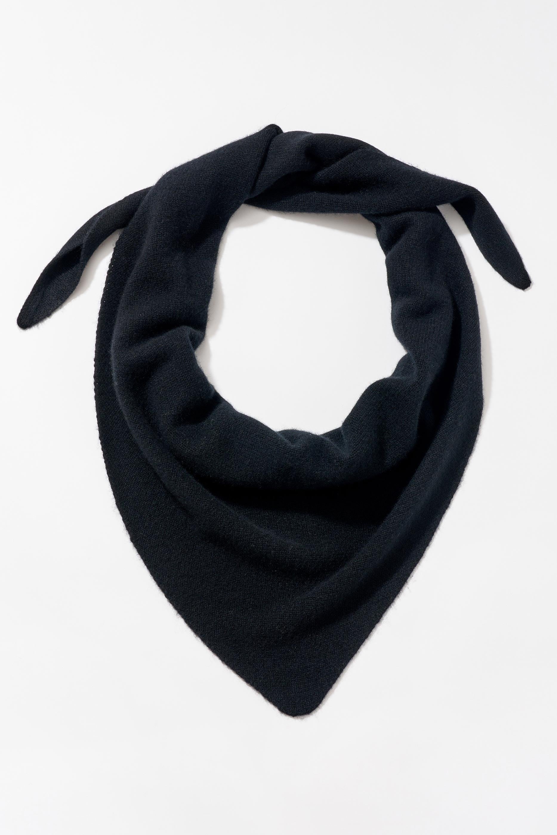 ACCESSORIES Triangle Cashmere Scarf in Black Organic by John Patrick