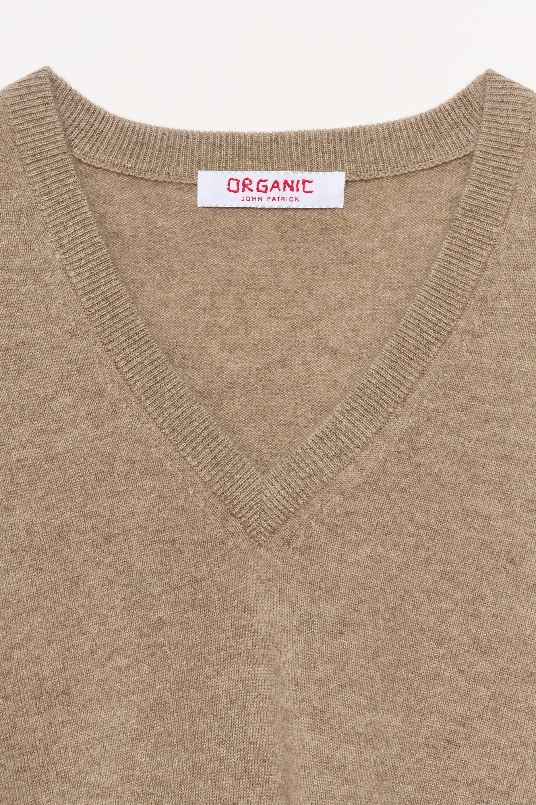 SWEATERS Cashmere V-Neck Pullover in Eco Organic by John Patrick