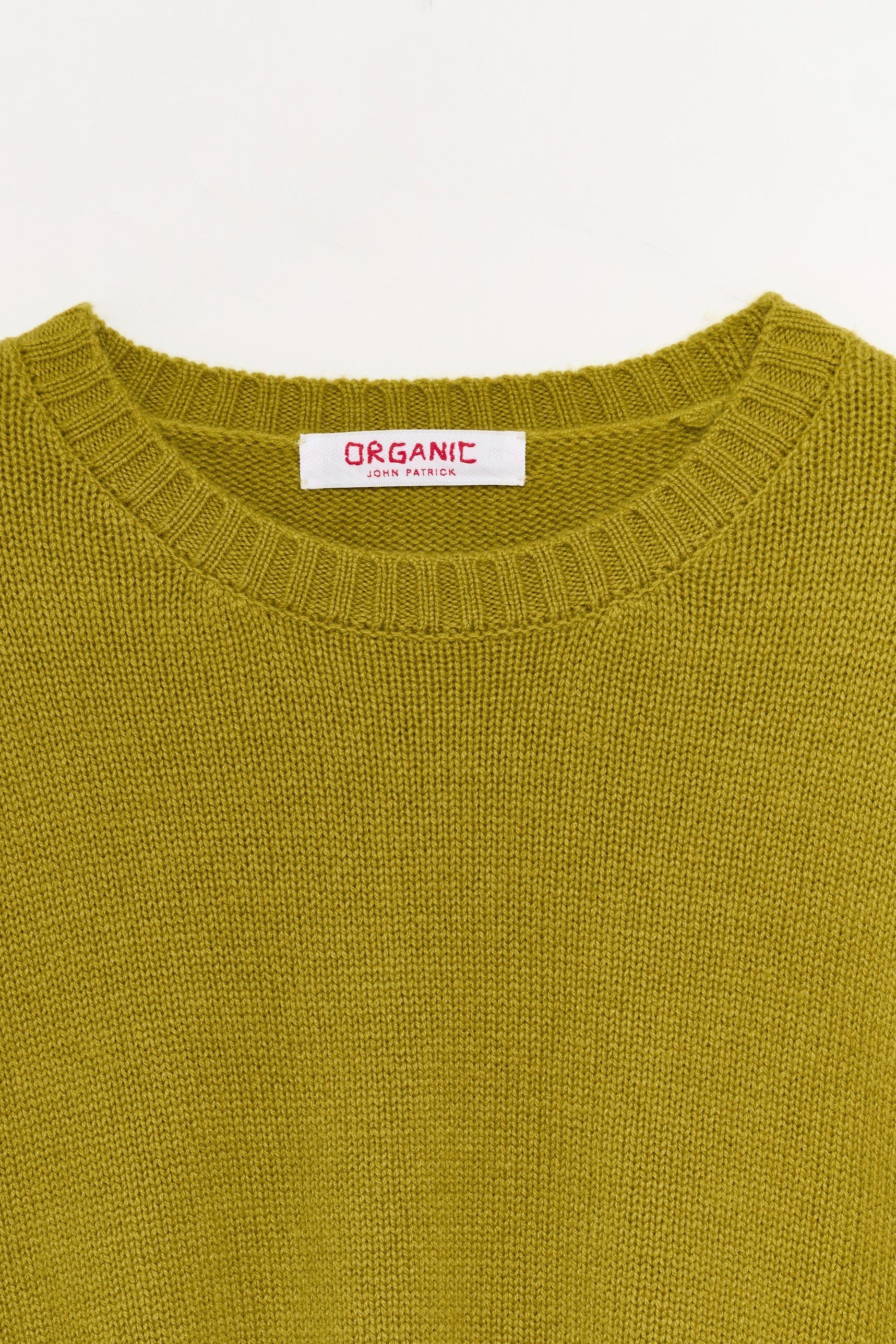 SWEATERS Wide Cashmere Pullover in Olive Organic by John Patrick