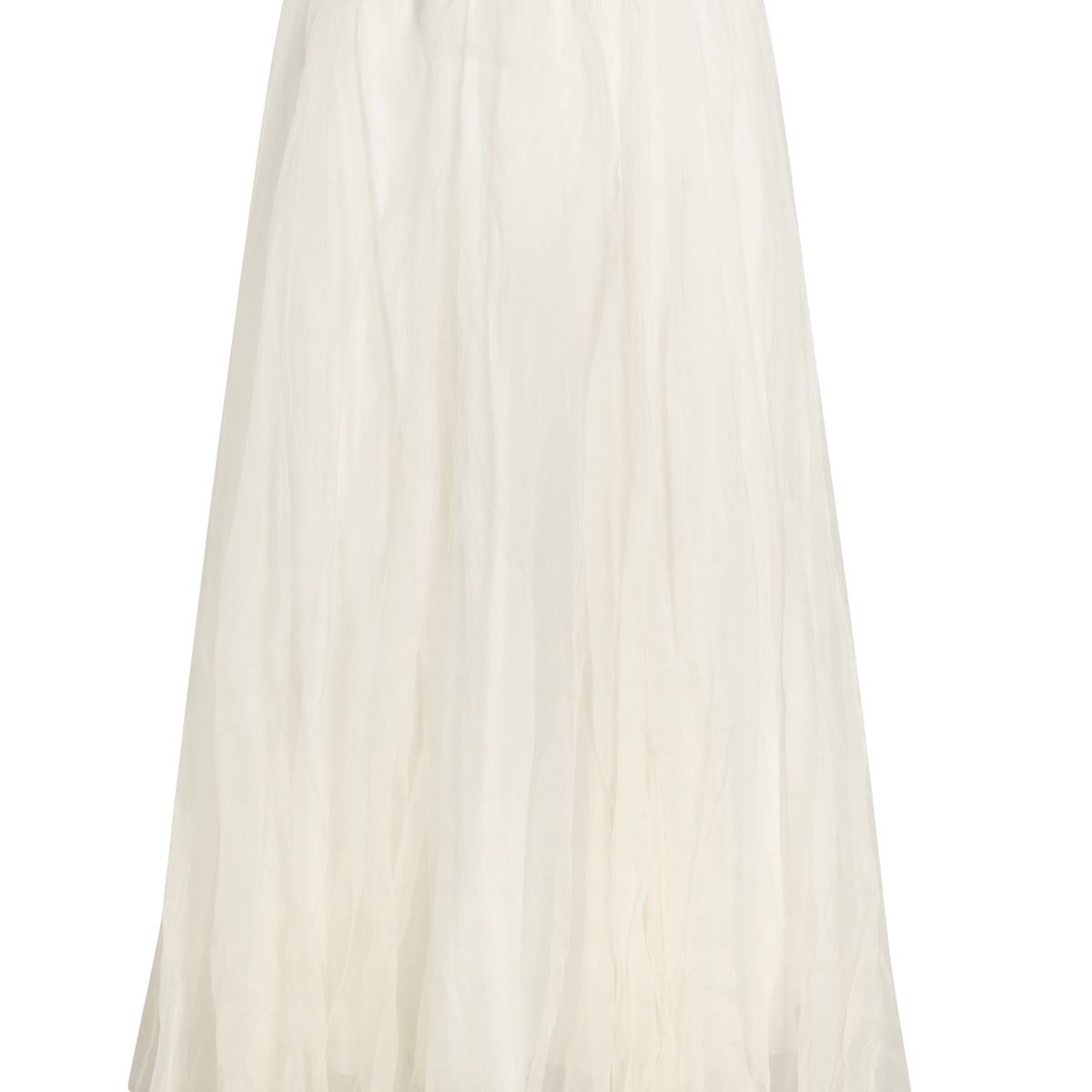 Organza Maxi Skirt in White – Serafina