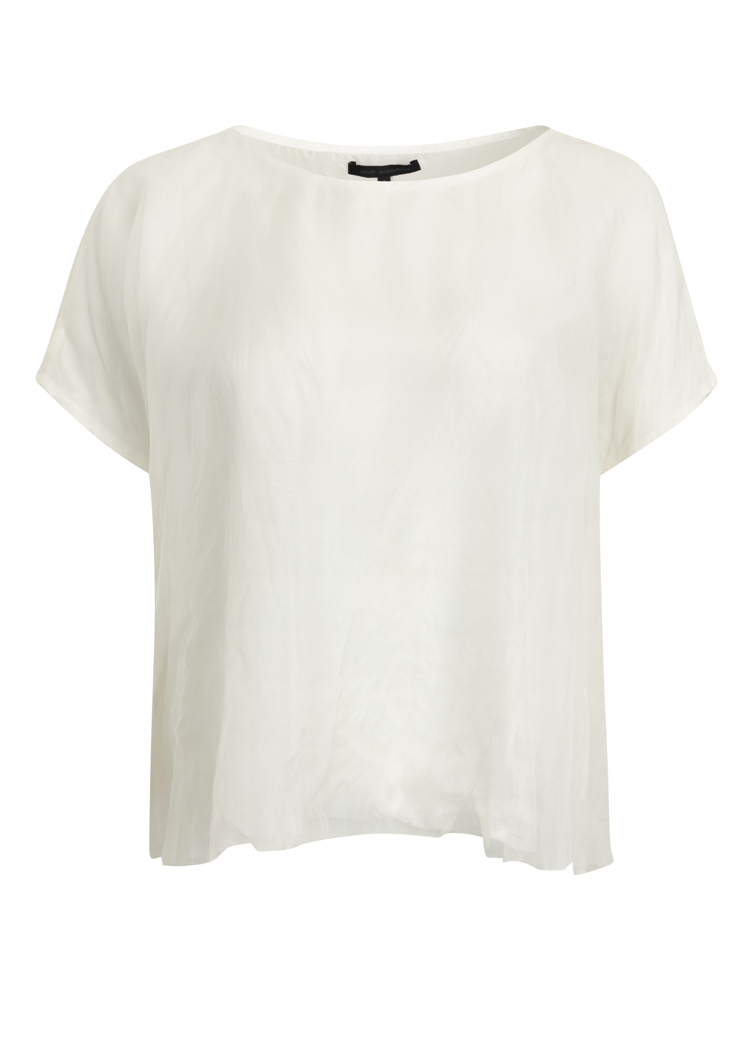 BLOUSES/SHIRTS/TOPS Organza Top in White Louiza Babouryan