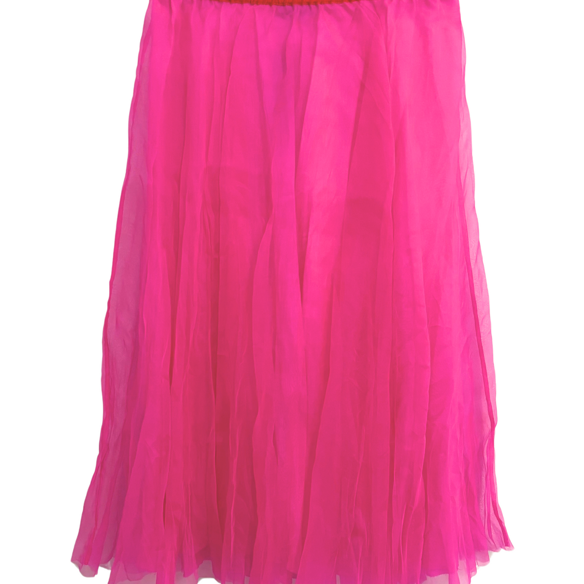 midi fuchsia organza dress Organza Midi Skirt in Fuchsia – Serafina