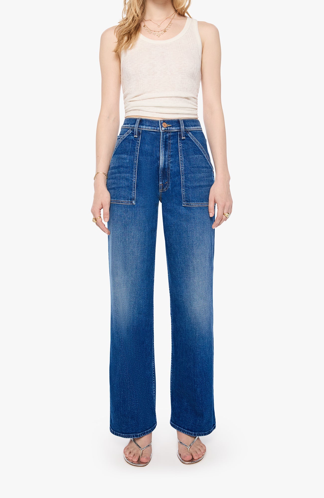 DENIM LIL PATCH MAVEN SNEAK JEAN Mother