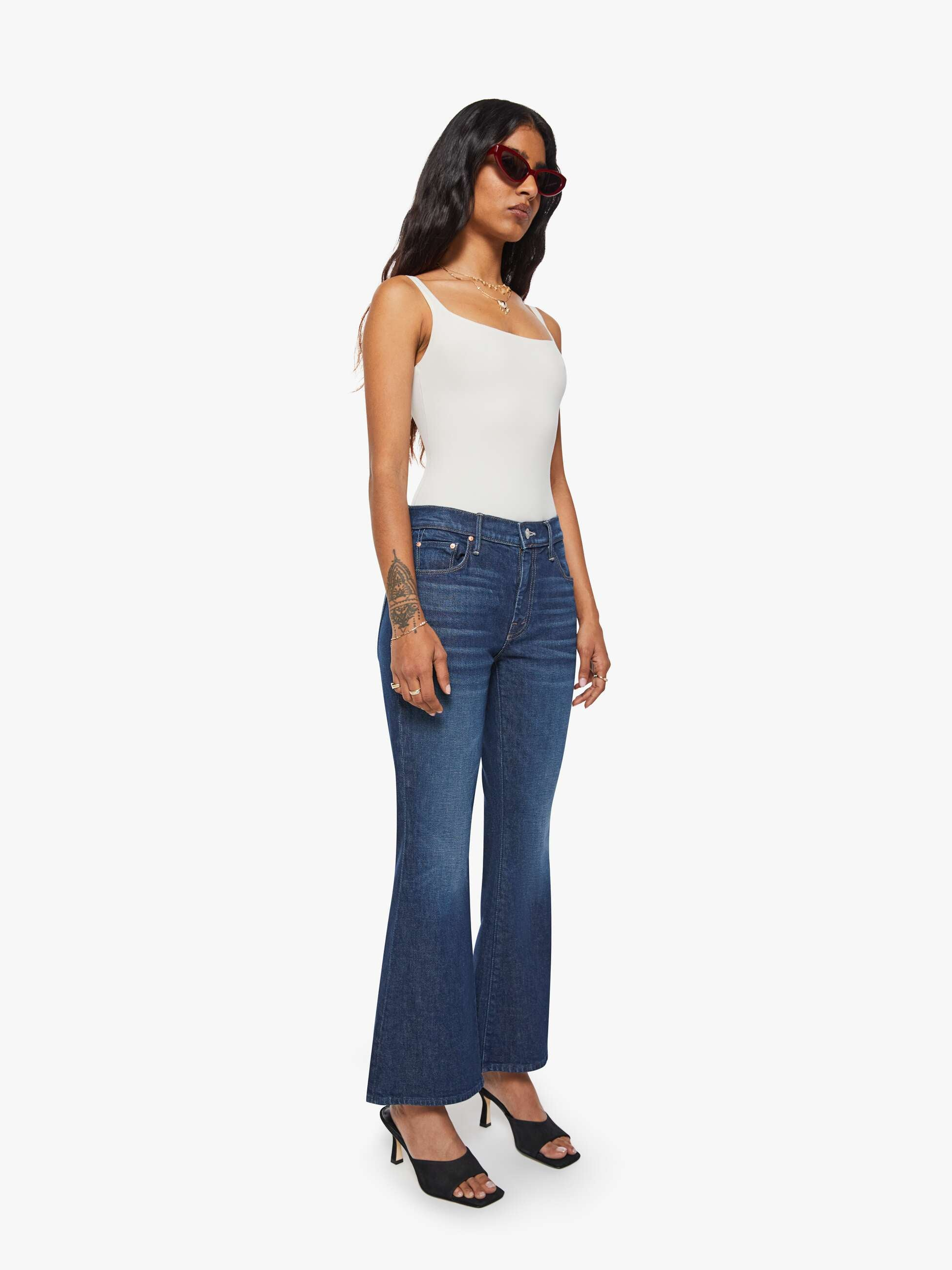 DENIM Lil Weekender Jean in Kicks and Riffs Mother