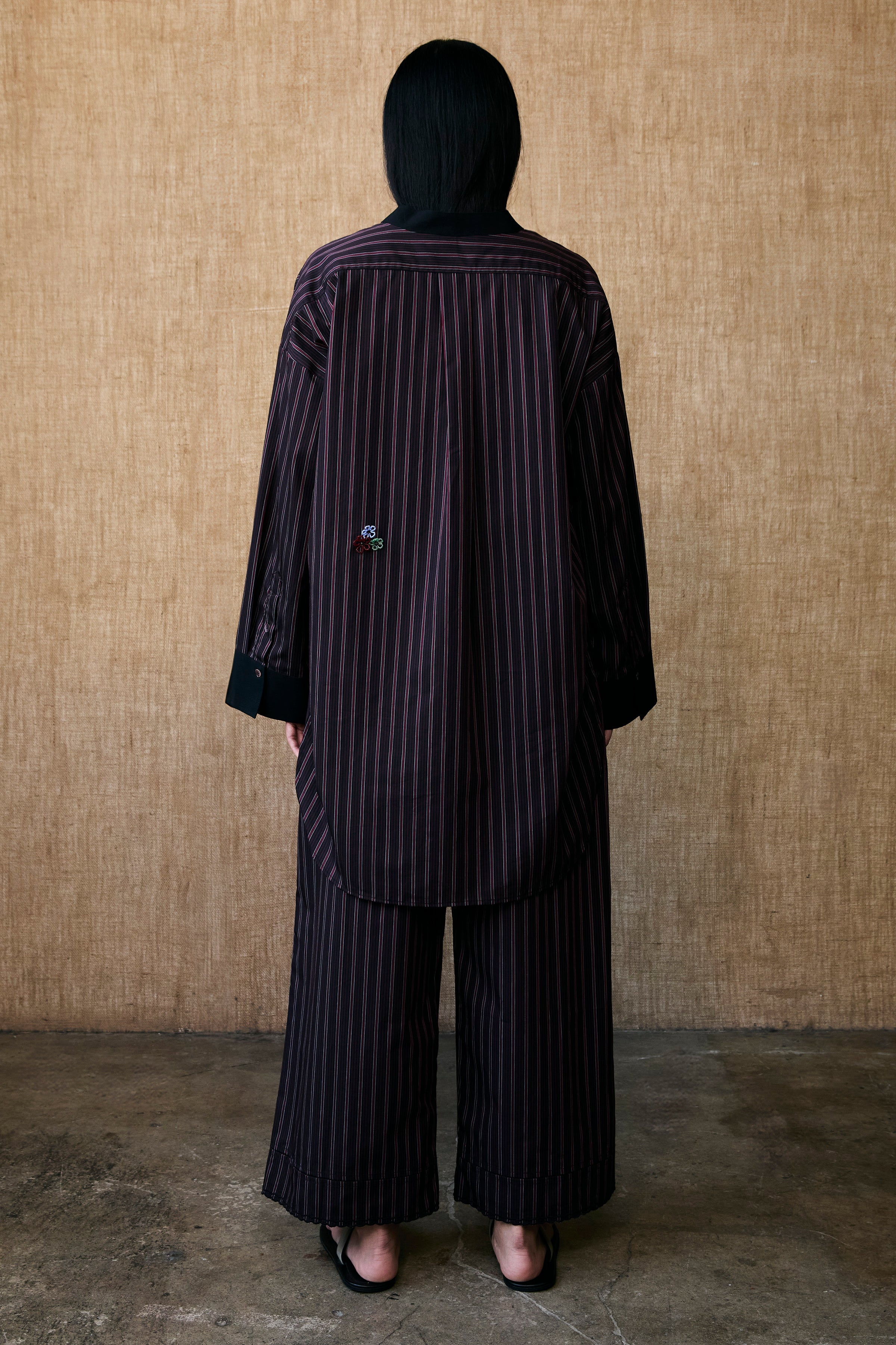 COATS/JACKET JACKET IN BLACK STRIPE Chan Luu