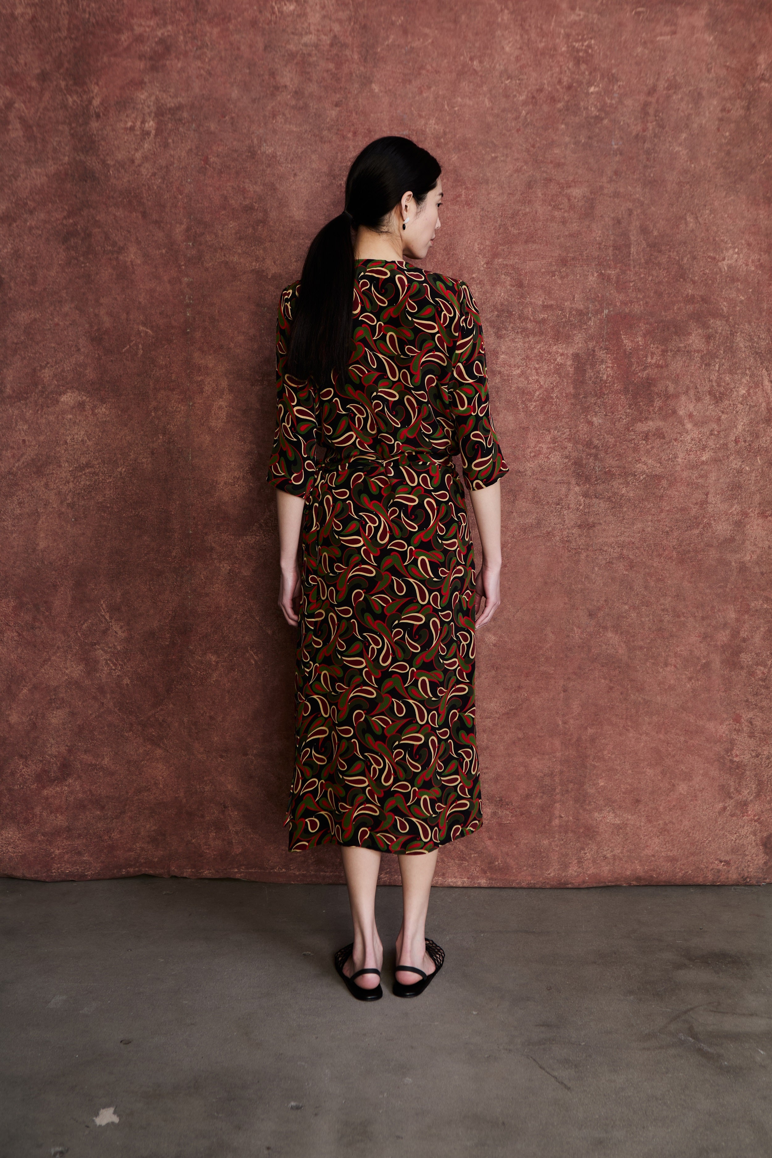 DRESSES/JUMPSUITS Wrap Dress in Chili Pepper Chan Luu