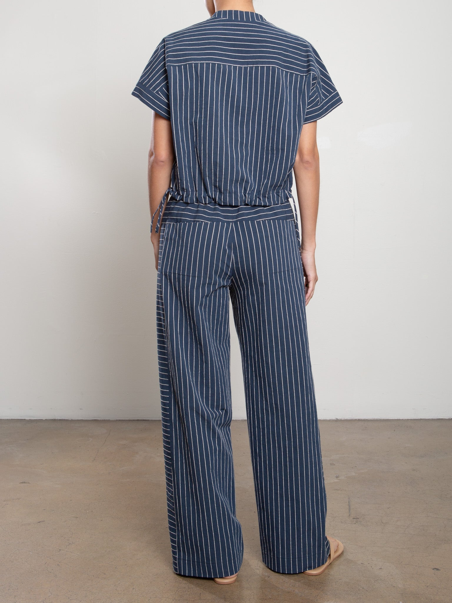 PANTS/SHORTS Wes Pant in Raised Stripe in Ink Pharaoh