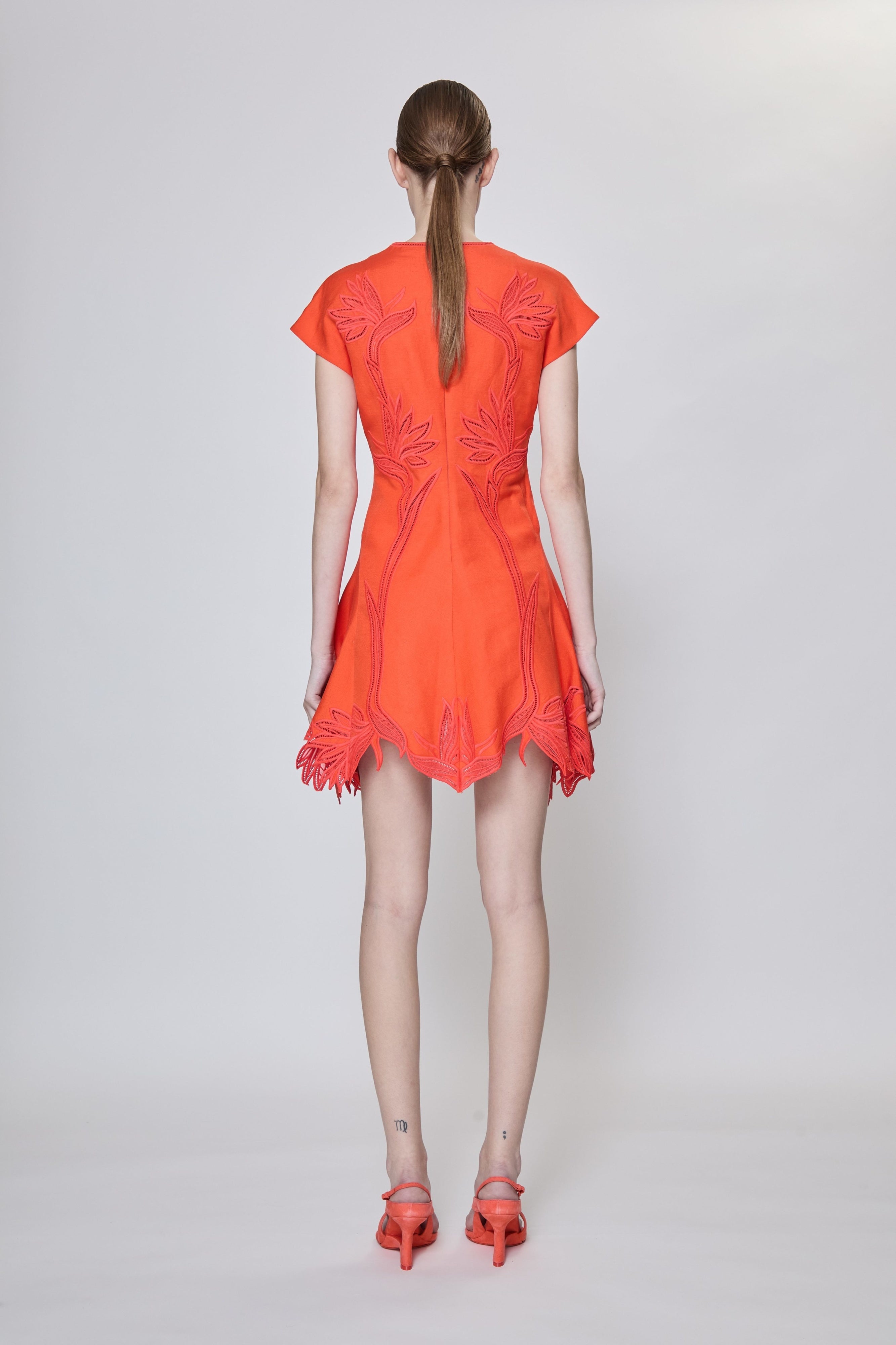 DRESSES/JUMPSUITS Raquel Embroidered Mini Dress in Lobster Simkhai