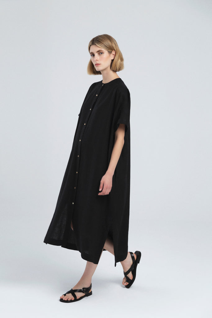 DRESSES/JUMPSUITS Rosemary Dress in Black Loess