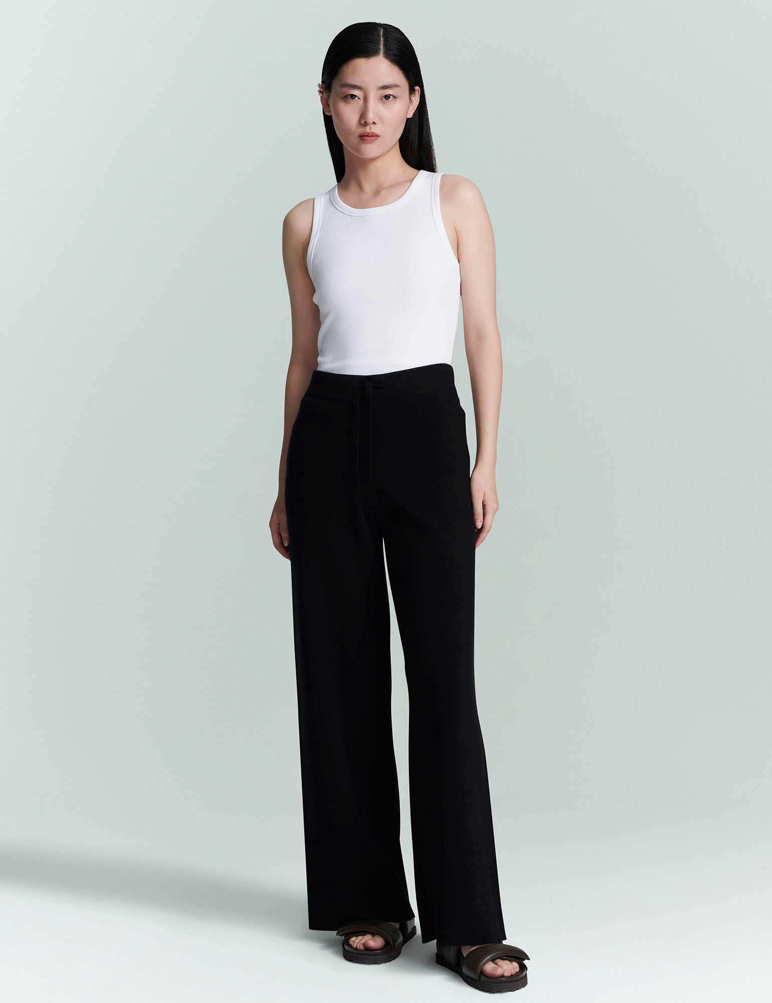 TEES/TANKS Ribbed Tank in White Handvaerk