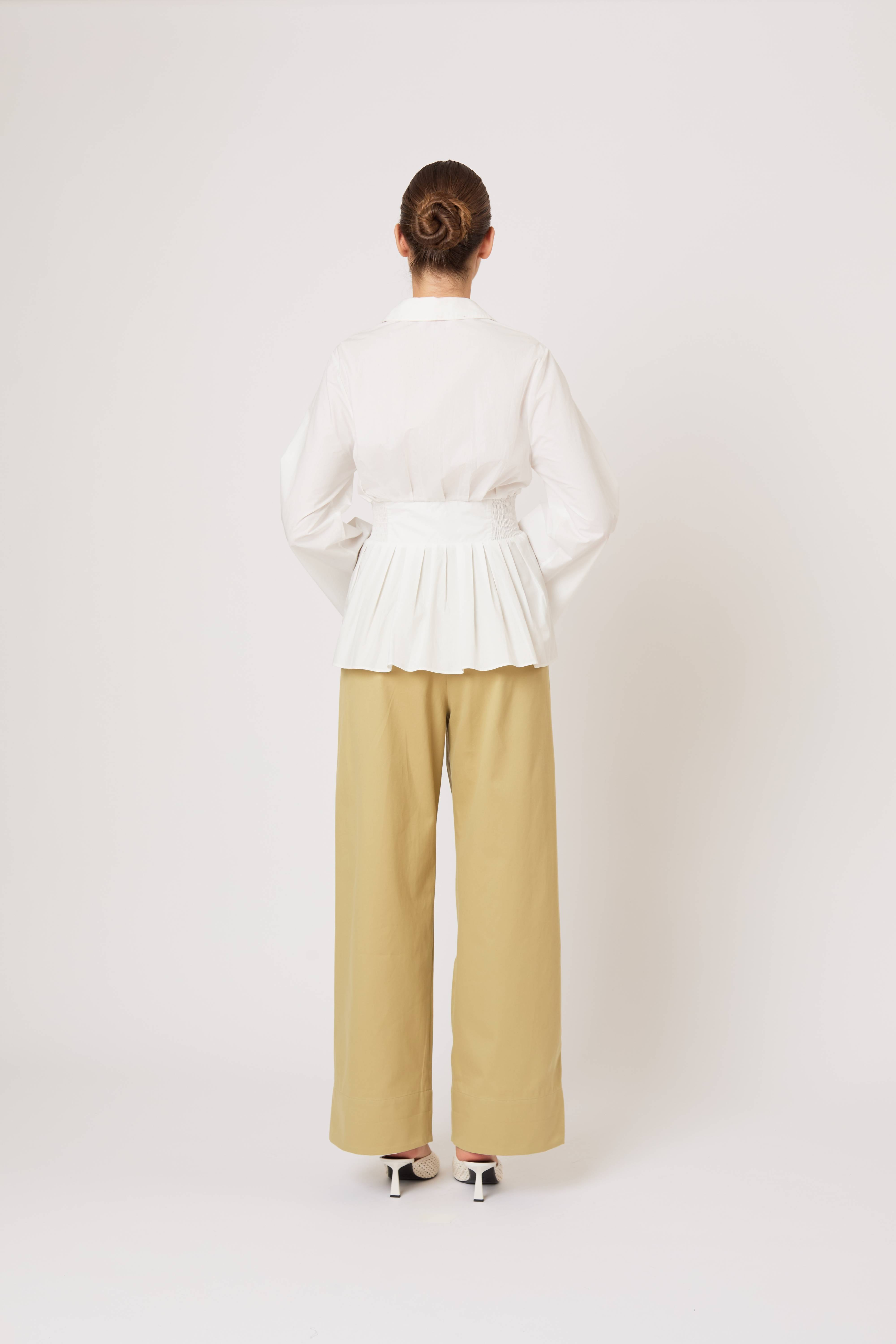 BLOUSES/SHIRTS/TOPS Boogie Woogie Bugle Boy Top in White Rosie Assoulin