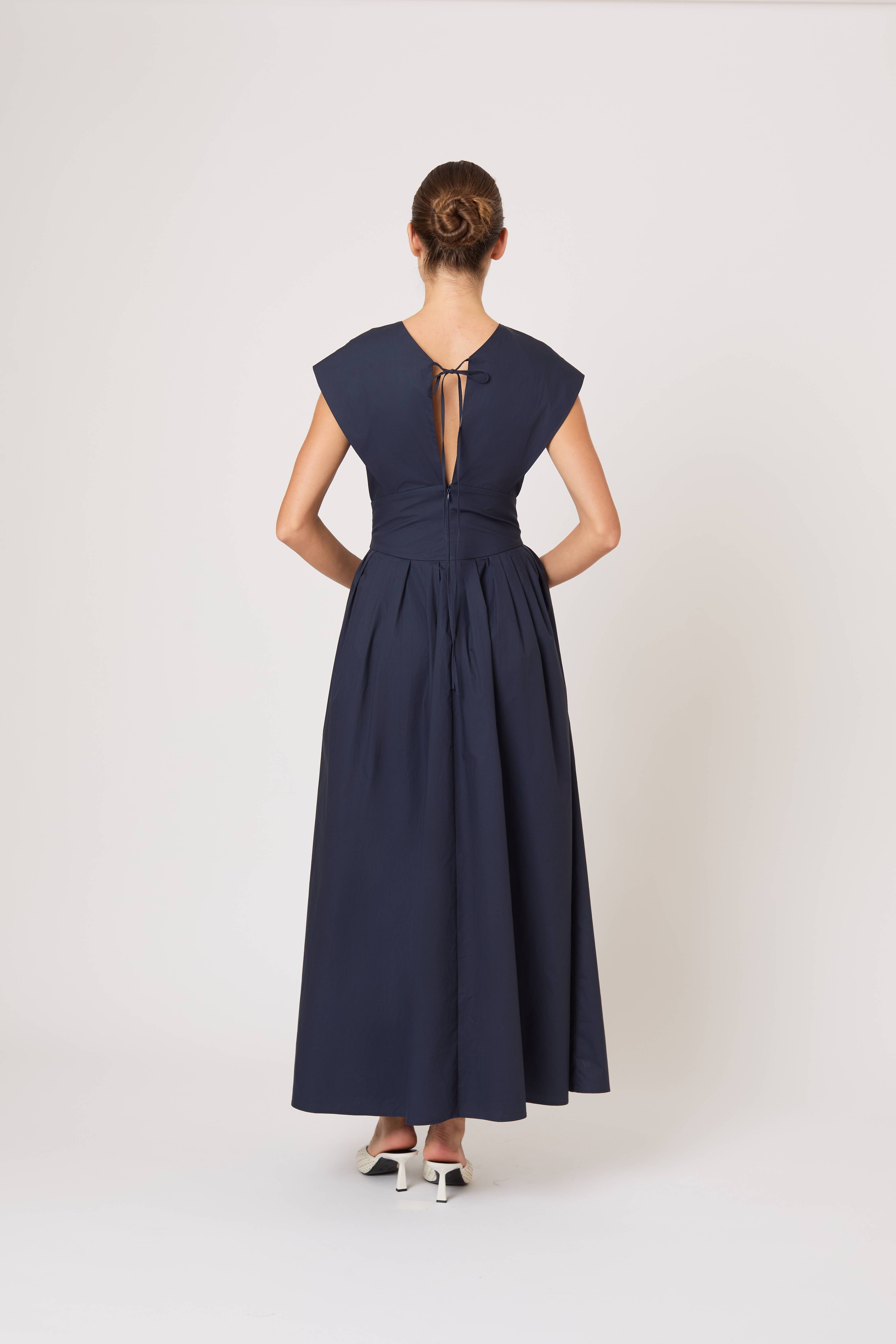 DRESSES/JUMPSUITS In Full Bloom Dress in Navy Rosie Assoulin