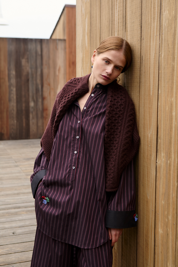 BLOUSES/SHIRTS/TOPS Lita Blouse in Black Stripe Chan Luu