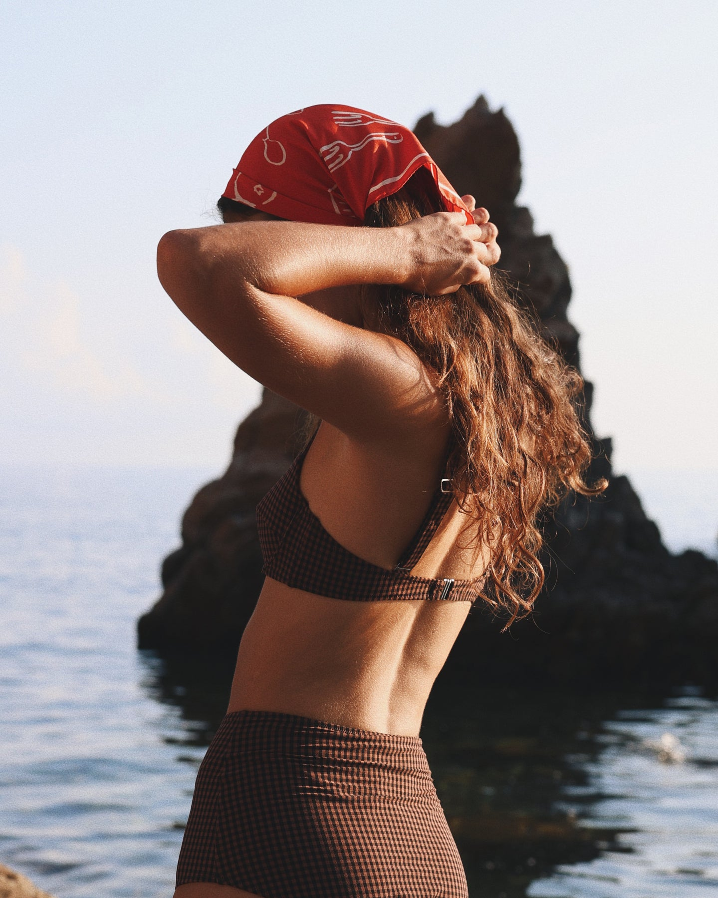 ACCESSORIES Tableau Scarf in Red Bembien