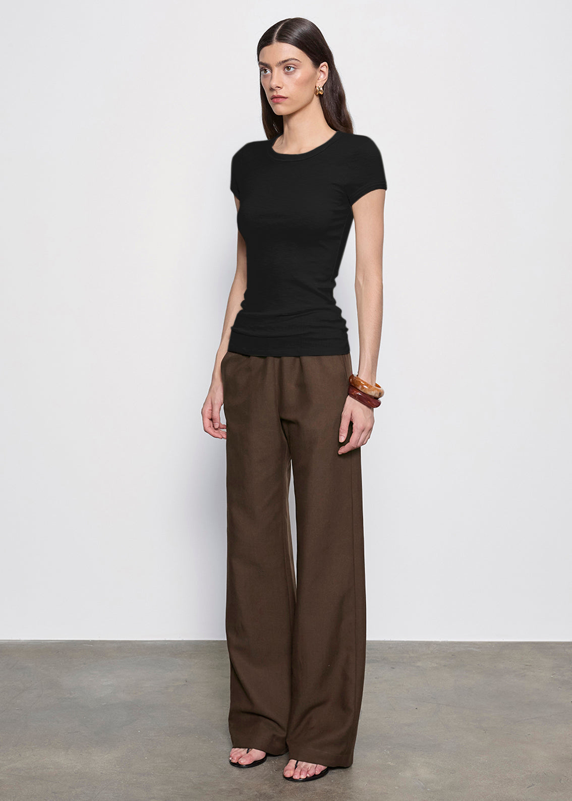 PANTS/SHORTS Twill Everywhere Pant in Chocolate Enza Costa