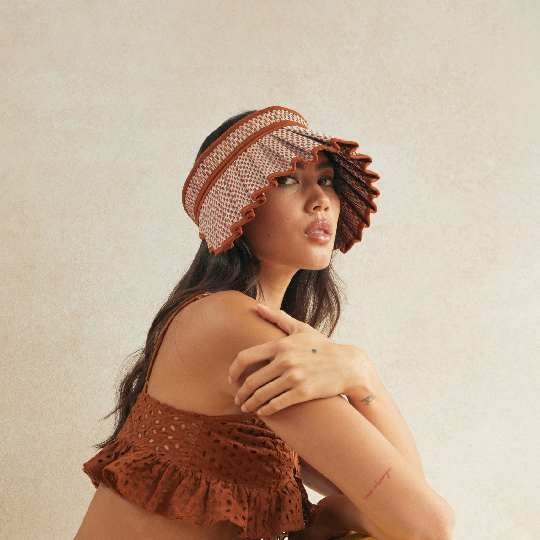 HATS CANNES SUN VISOR IN SAHARA Lorna Murray