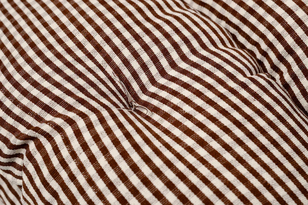 HOME DECOR Large Pet Bed in Chocolate and Off White Stripe Tensira