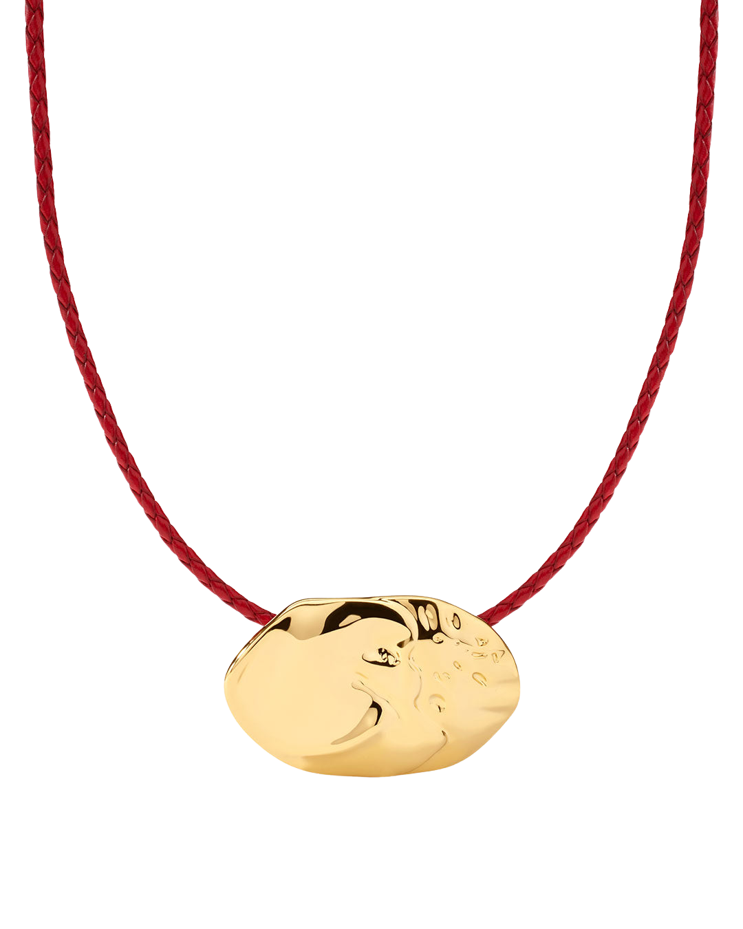 FASHION JEWELRY Granada Disc Necklace in Red Luv Aj