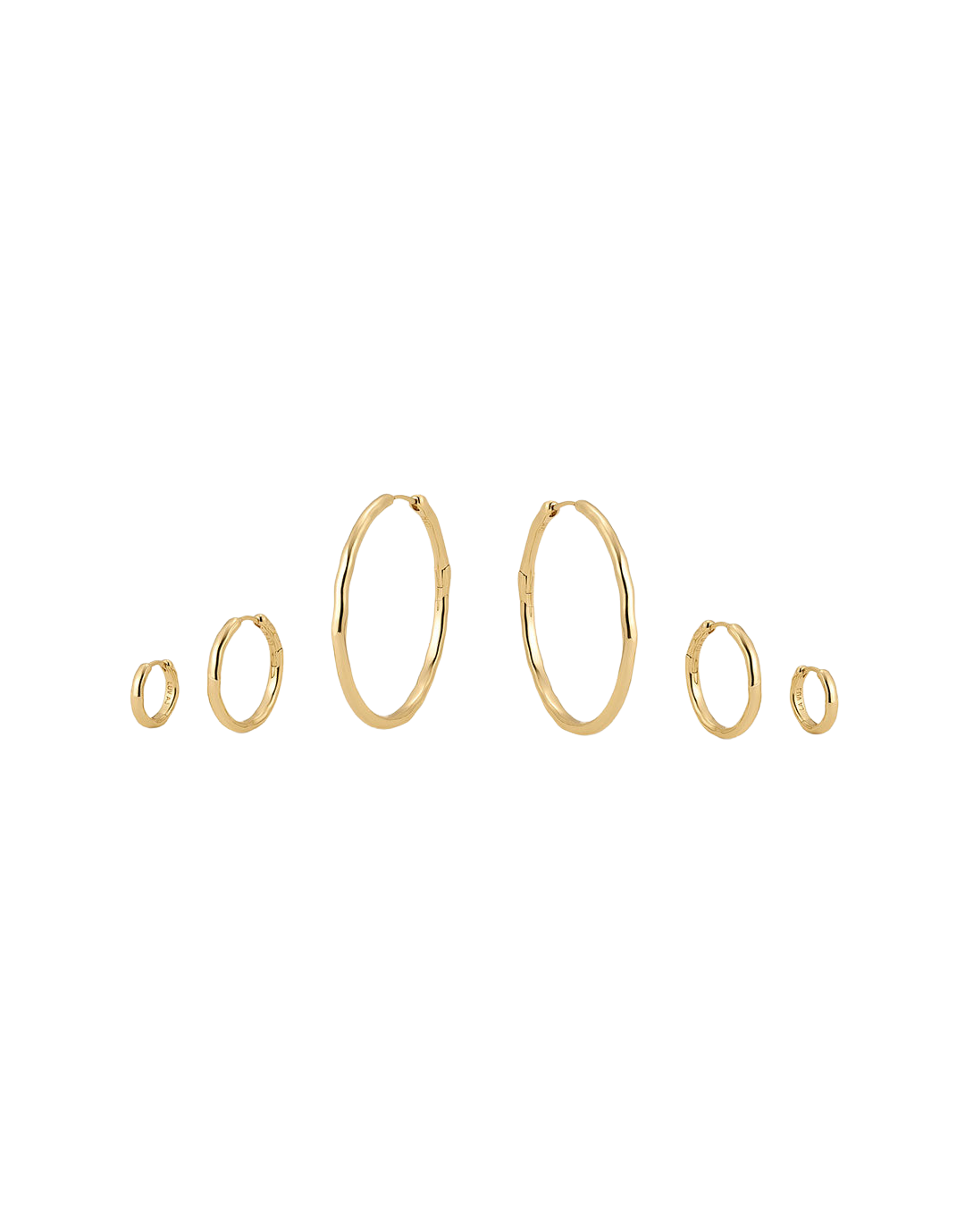 FASHION JEWELRY Granada Hammered Hoops Luv Aj