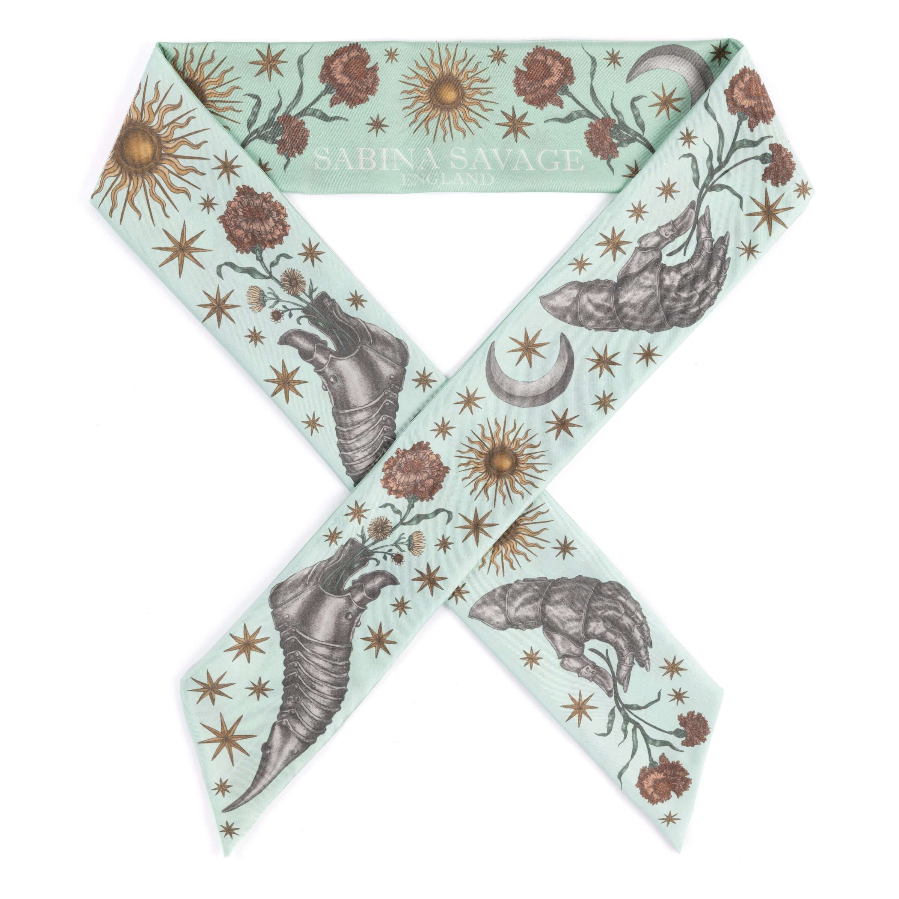 ACCESSORIES Celestial Steed Ribbon in Celadon & Salt Sabina Savage