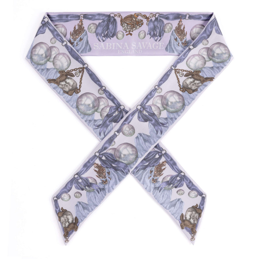 ACCESSORIES Glass Swan Ribbon in Iris & Opal Sabina Savage