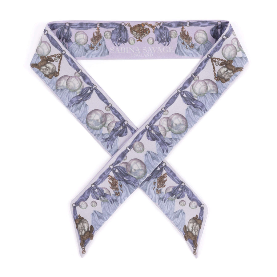 ACCESSORIES Glass Swan Ribbon in Iris & Opal Sabina Savage