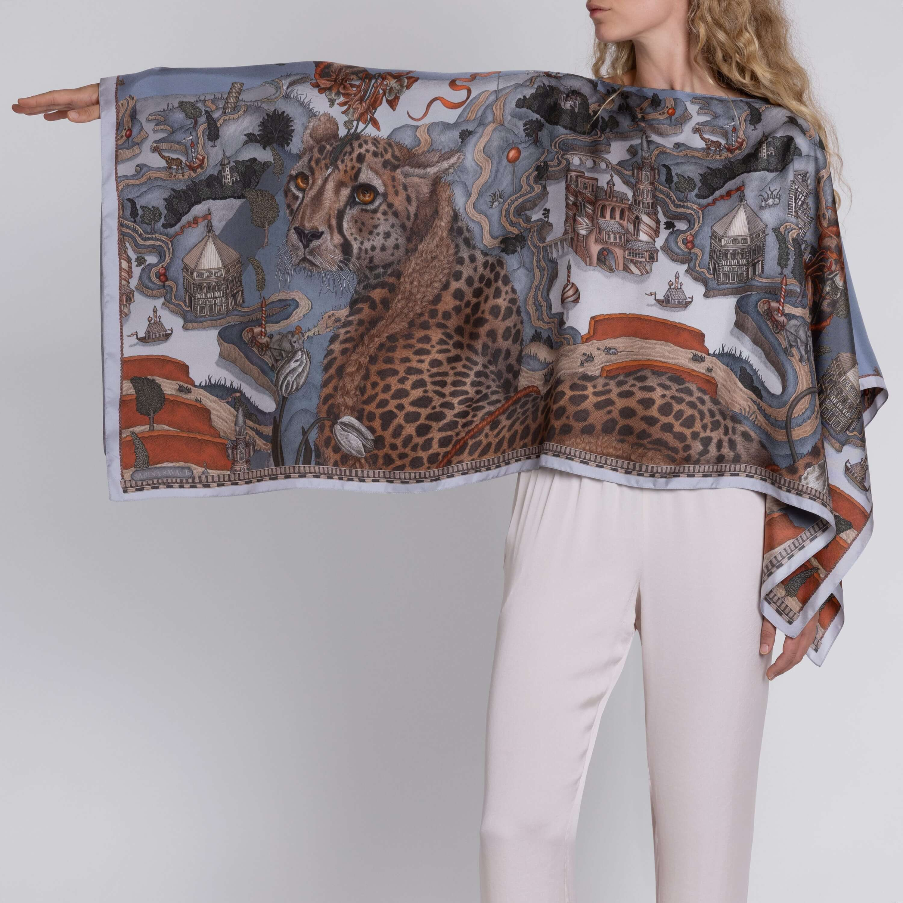 BLOUSES/SHIRTS/TOPS Medici Cheetah Slipover Top in Musk & Marachino Sabina Savage